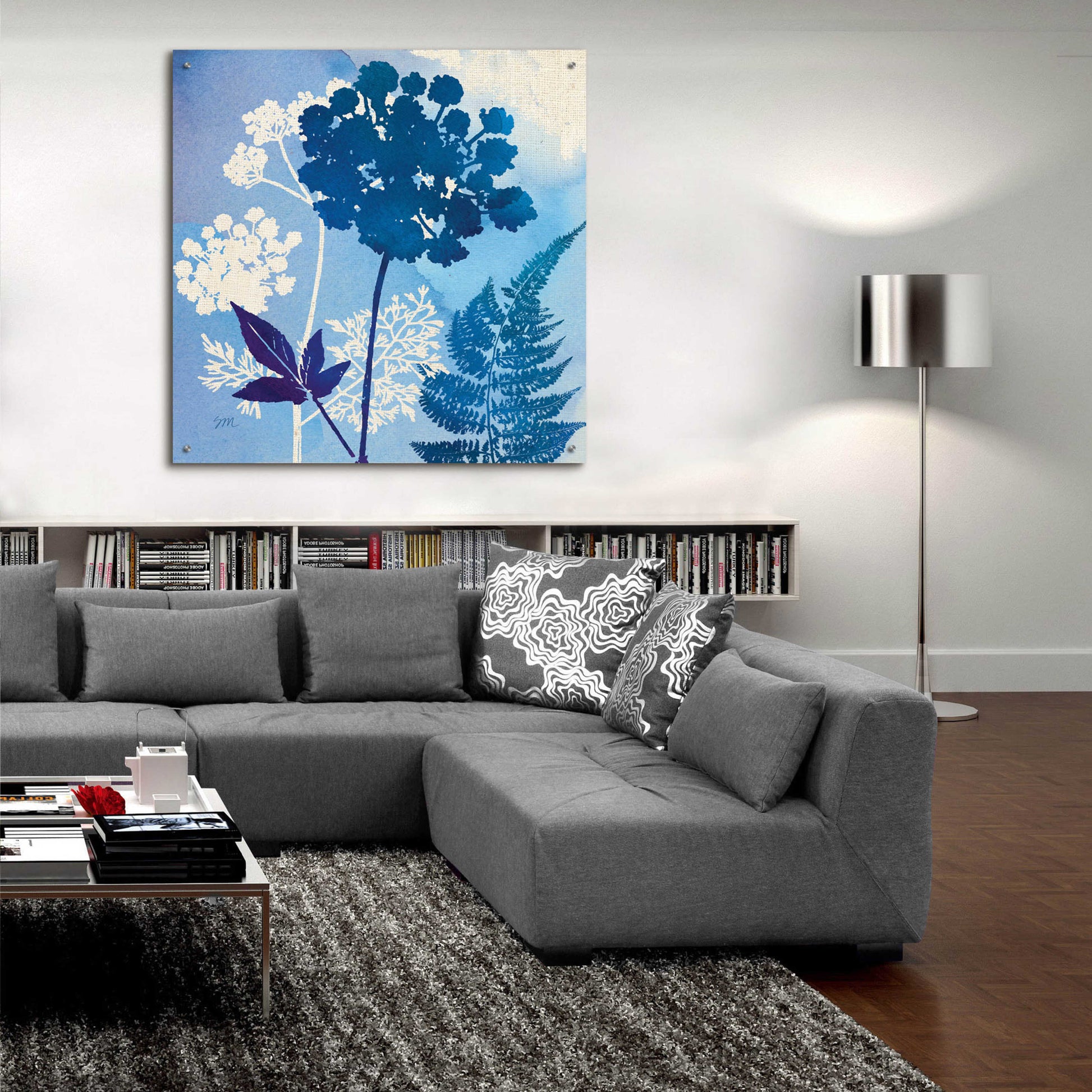 Epic Art 'Blue Sky Garden IV' by Studio Mousseau, Acrylic Glass Wall Art,36x36