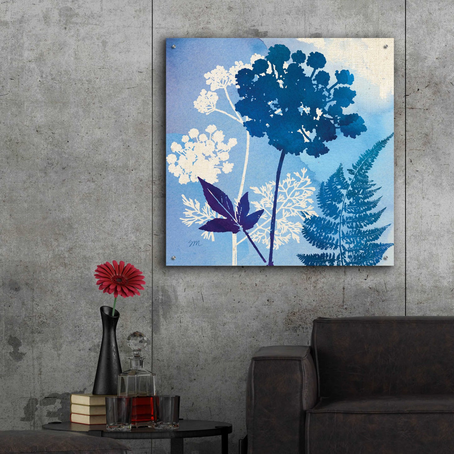 Epic Art 'Blue Sky Garden IV' by Studio Mousseau, Acrylic Glass Wall Art,36x36