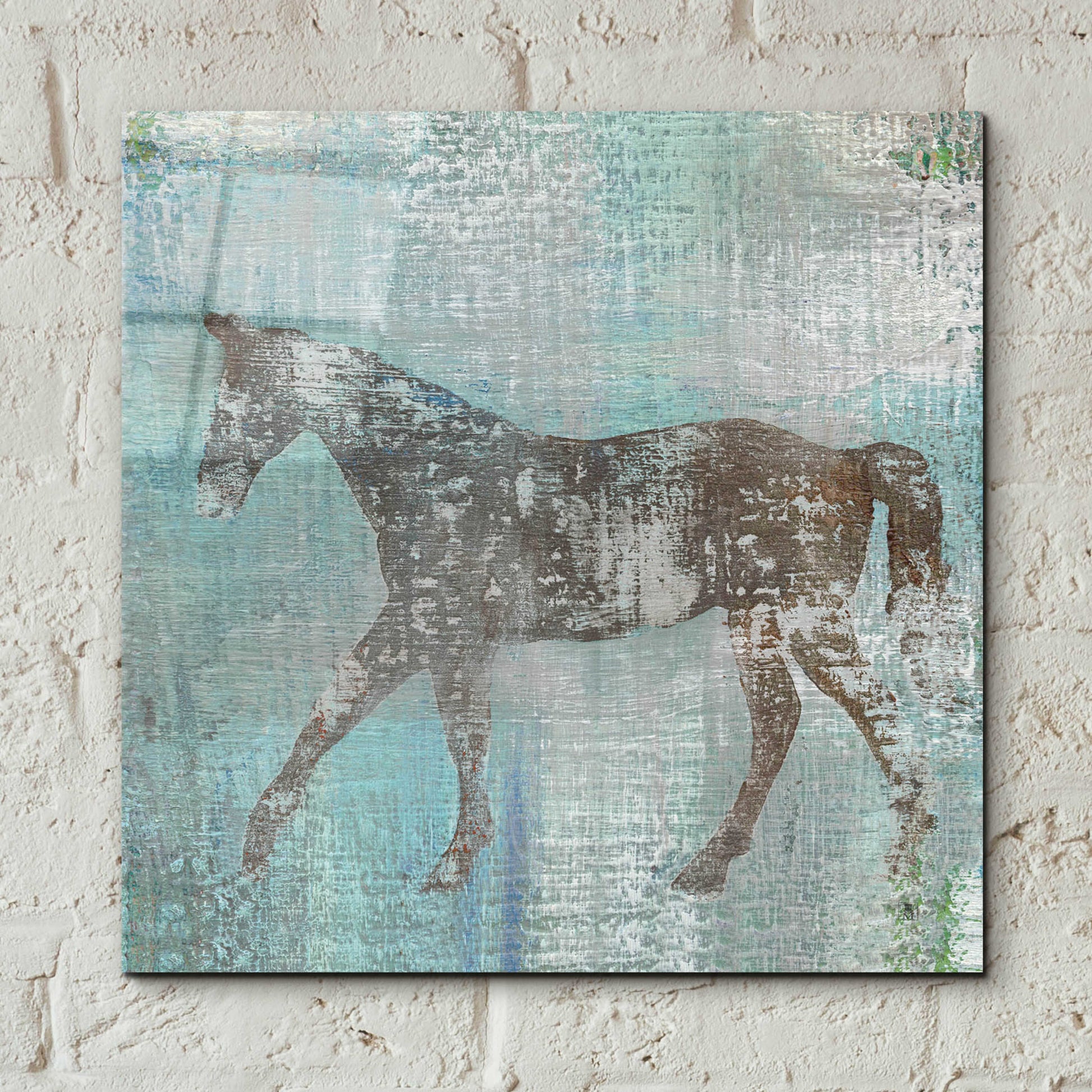 Epic Art 'Cheval I Flipped Brown' by Studio Mousseau, Acrylic Glass Wall Art,12x12