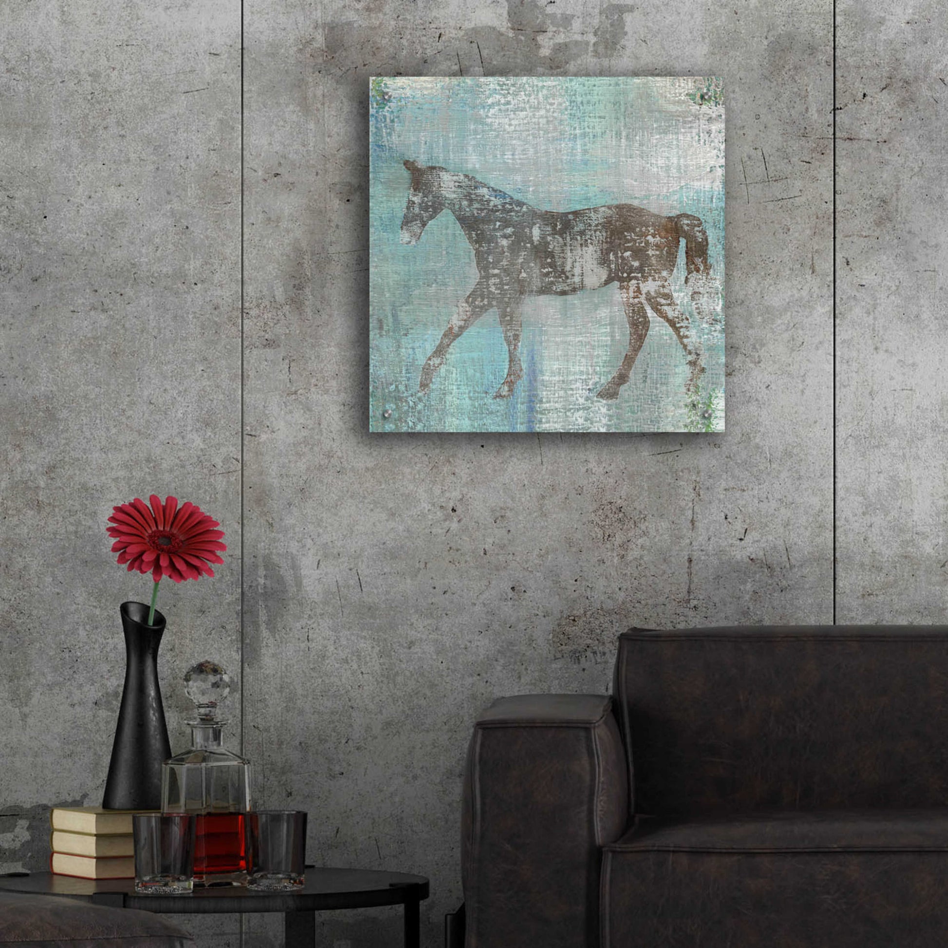 Epic Art 'Cheval I Flipped Brown' by Studio Mousseau, Acrylic Glass Wall Art,24x24