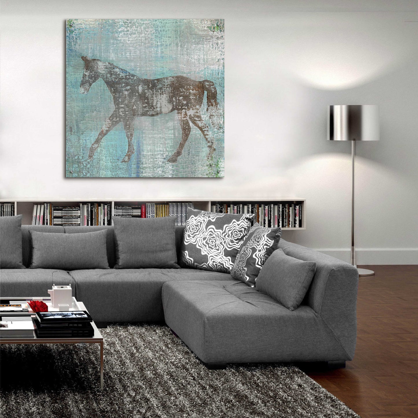 Epic Art 'Cheval I Flipped Brown' by Studio Mousseau, Acrylic Glass Wall Art,36x36