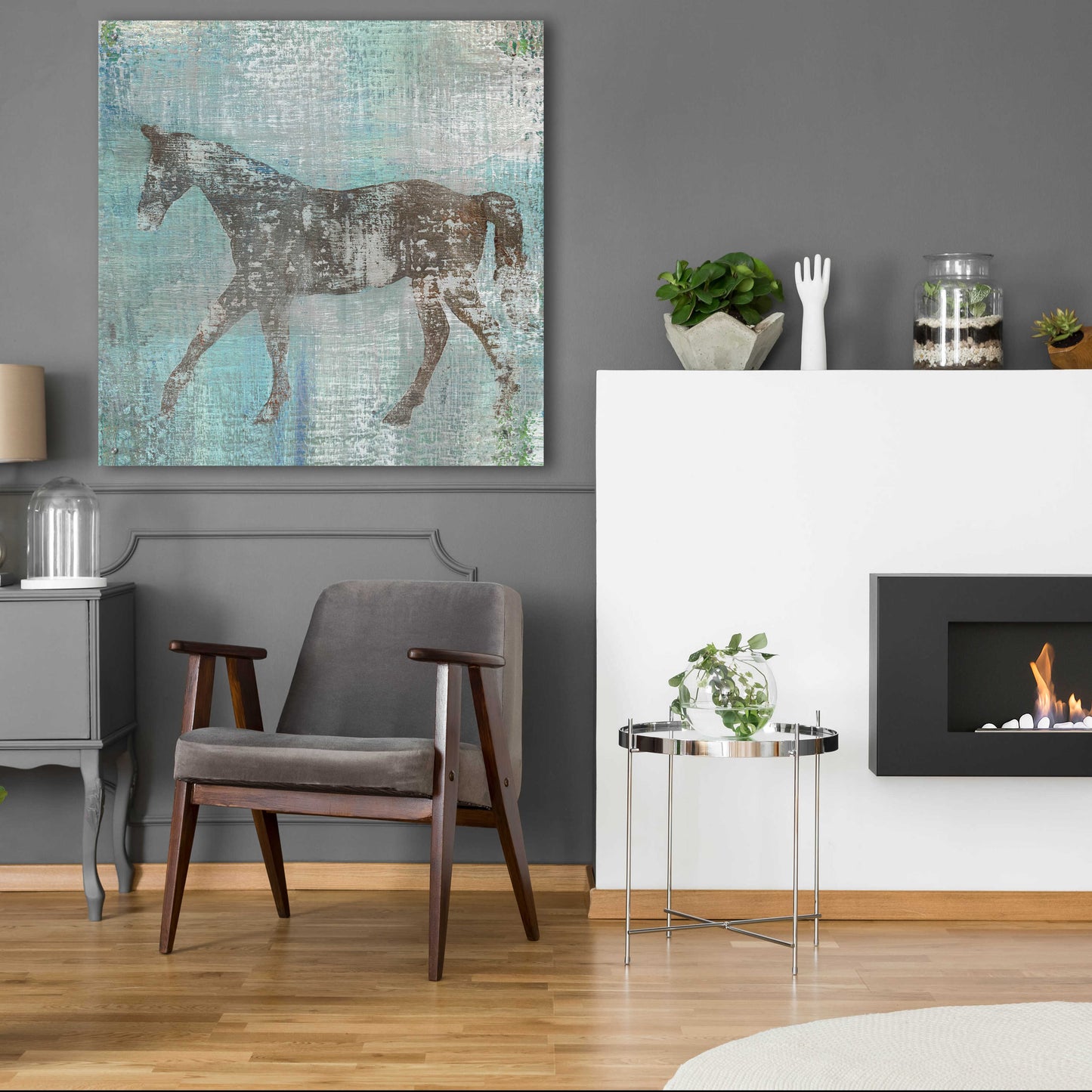 Epic Art 'Cheval I Flipped Brown' by Studio Mousseau, Acrylic Glass Wall Art,36x36