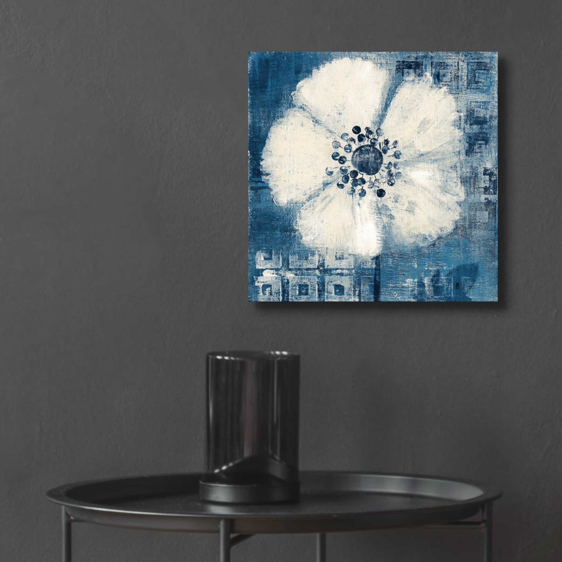 Epic Art 'Daisy for Barbara Blue Crop' by Studio Mousseau, Acrylic Glass Wall Art,12x12