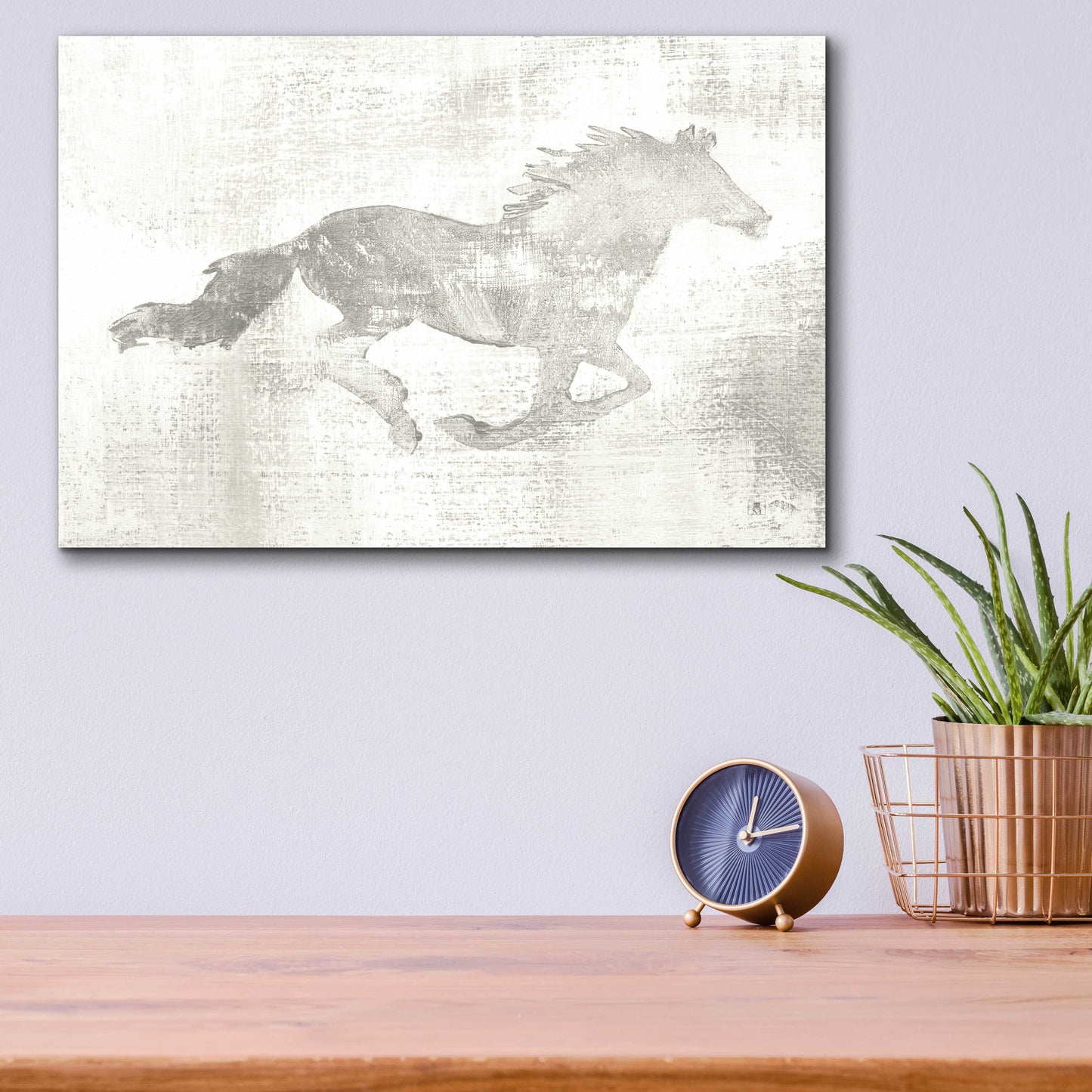 Epic Art 'Mustang Study Neutral' by Studio Mousseau, Acrylic Glass Wall Art,16x12