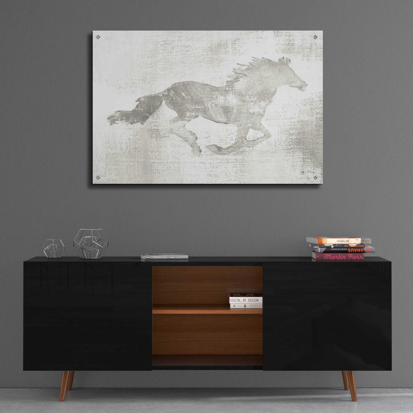 Epic Art 'Mustang Study Neutral' by Studio Mousseau, Acrylic Glass Wall Art,36x24