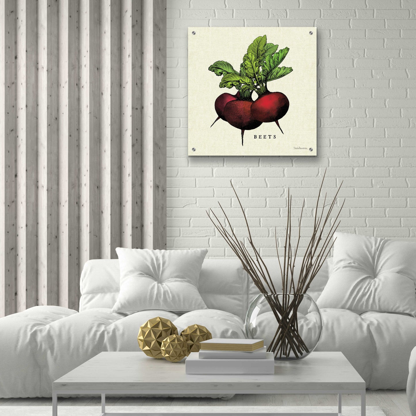 Epic Art 'Linen Vegetable I v2' by Studio Mousseau, Acrylic Glass Wall Art,24x24