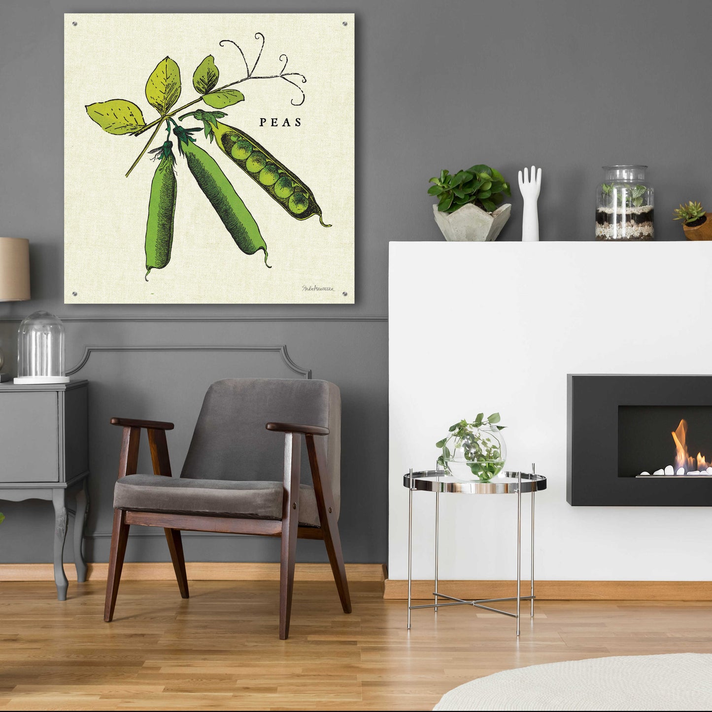 Epic Art 'Linen Vegetable IV v2' by Studio Mousseau, Acrylic Glass Wall Art,36x36