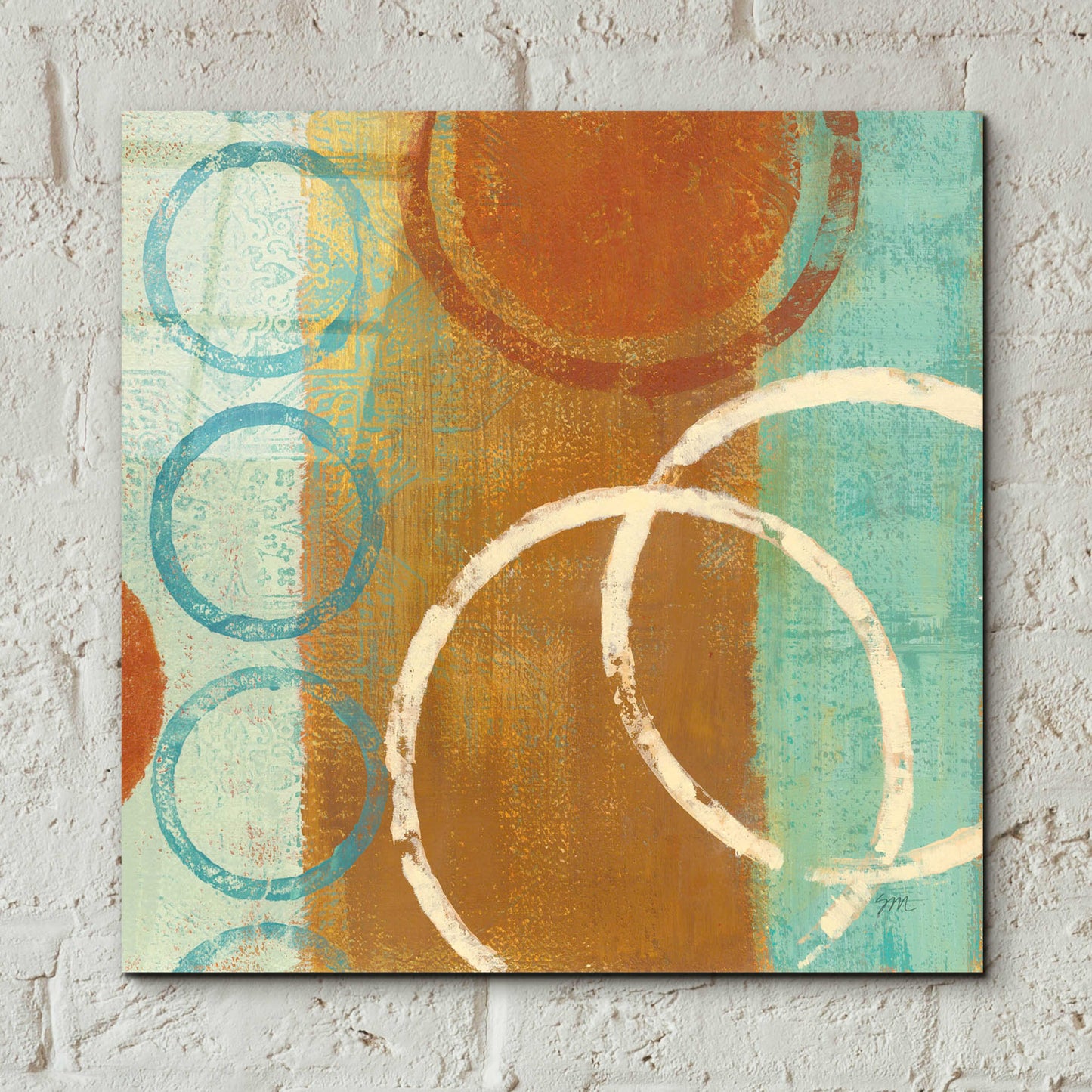 Epic Art 'Abstract of Circles' by Studio Mousseau, Acrylic Glass Wall Art,12x12
