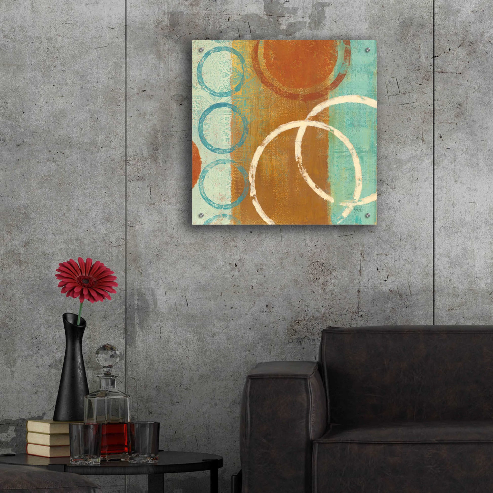 Epic Art 'Abstract of Circles' by Studio Mousseau, Acrylic Glass Wall Art,24x24