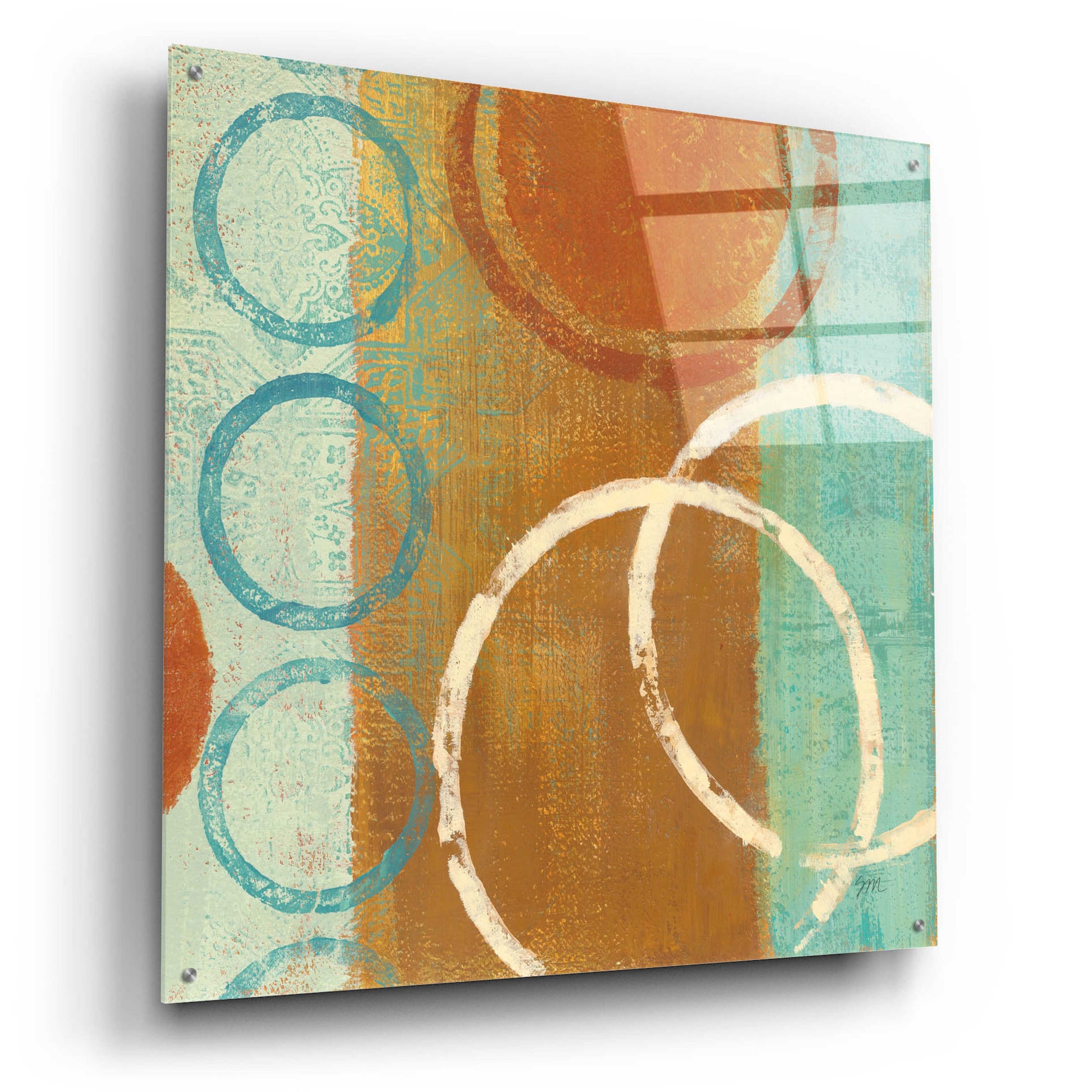Epic Art 'Abstract of Circles' by Studio Mousseau, Acrylic Glass Wall Art,36x36