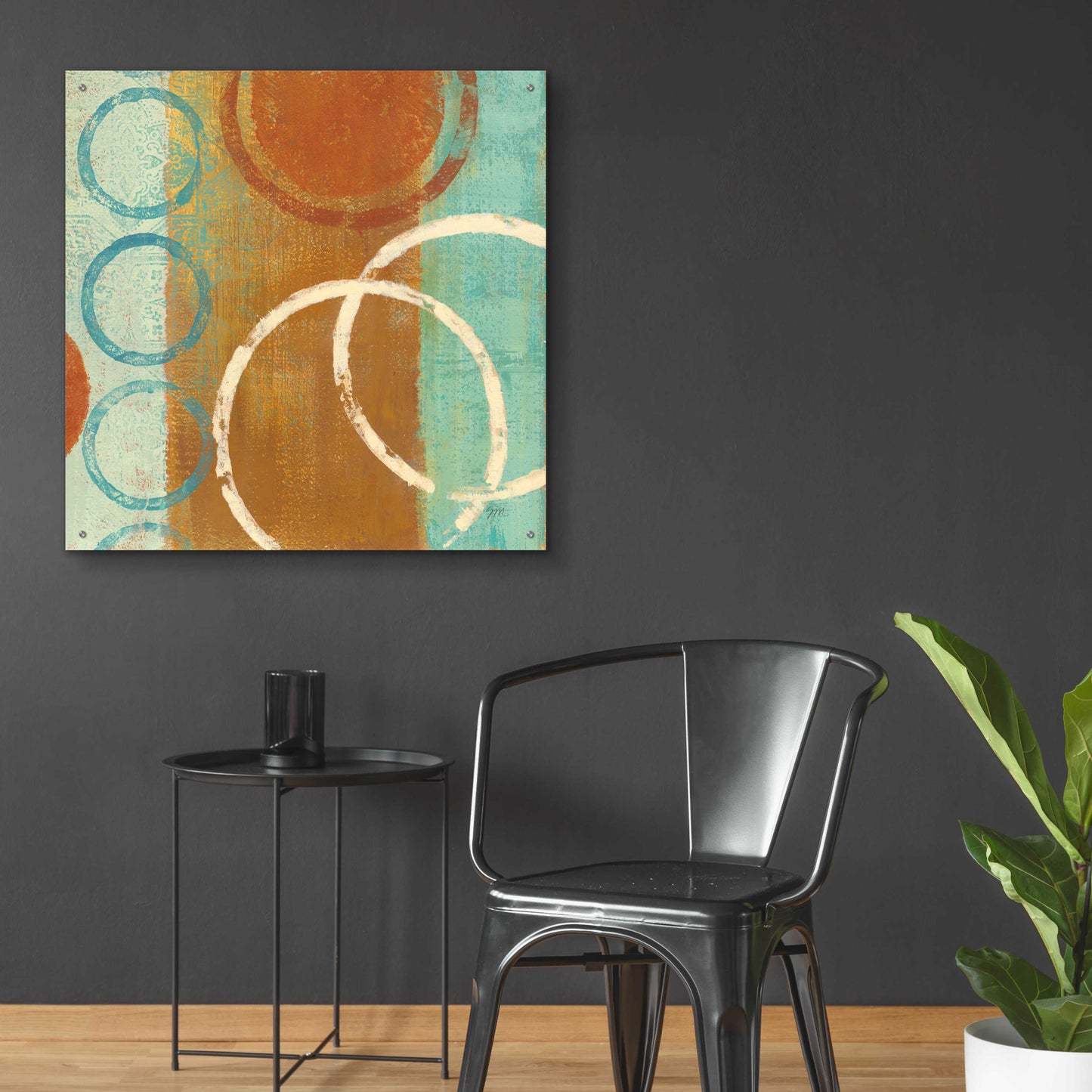 Epic Art 'Abstract of Circles' by Studio Mousseau, Acrylic Glass Wall Art,36x36