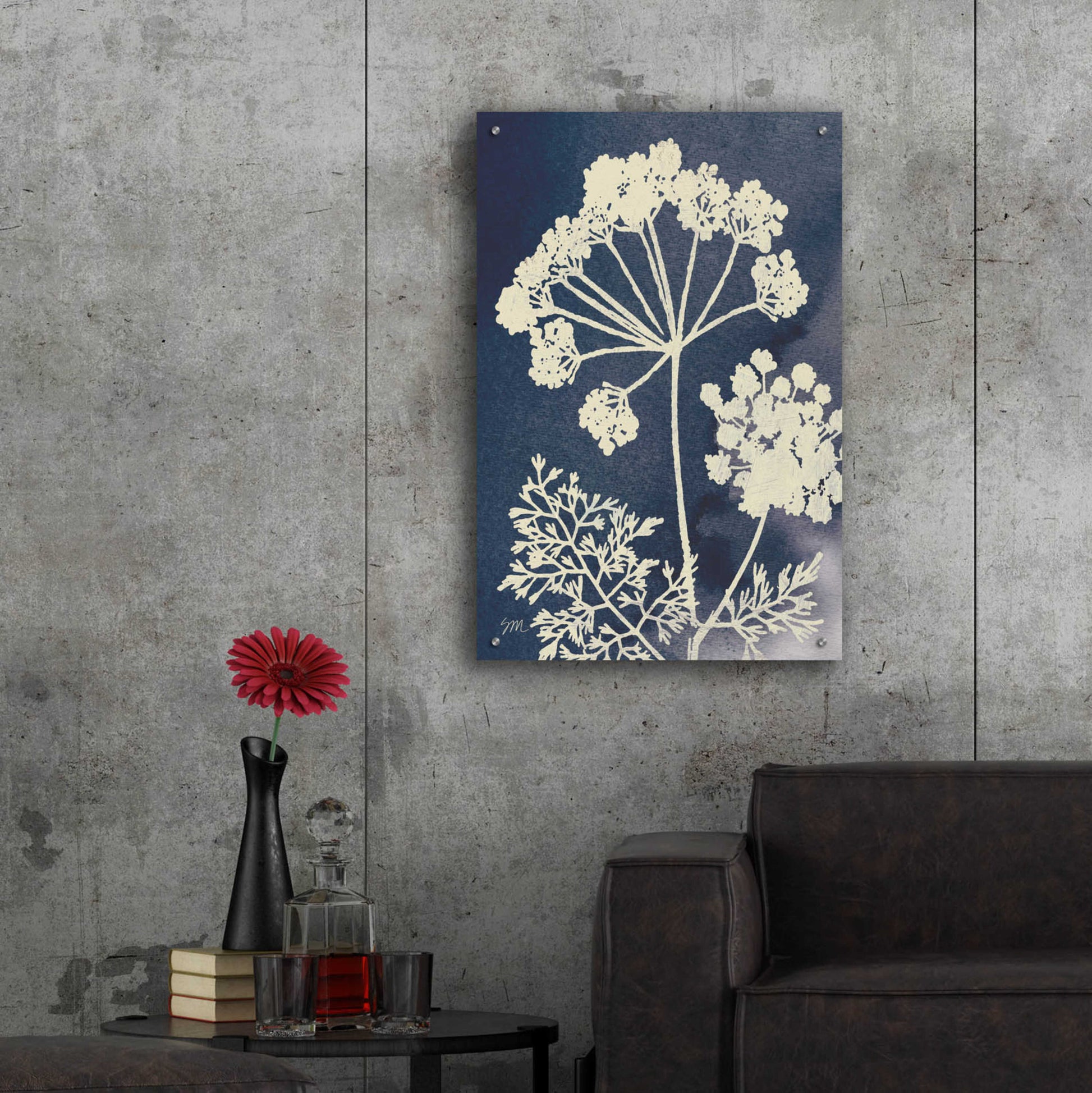 Epic Art 'Dark Blue Sky Garden II' by Studio Mousseau, Acrylic Glass Wall Art,24x36