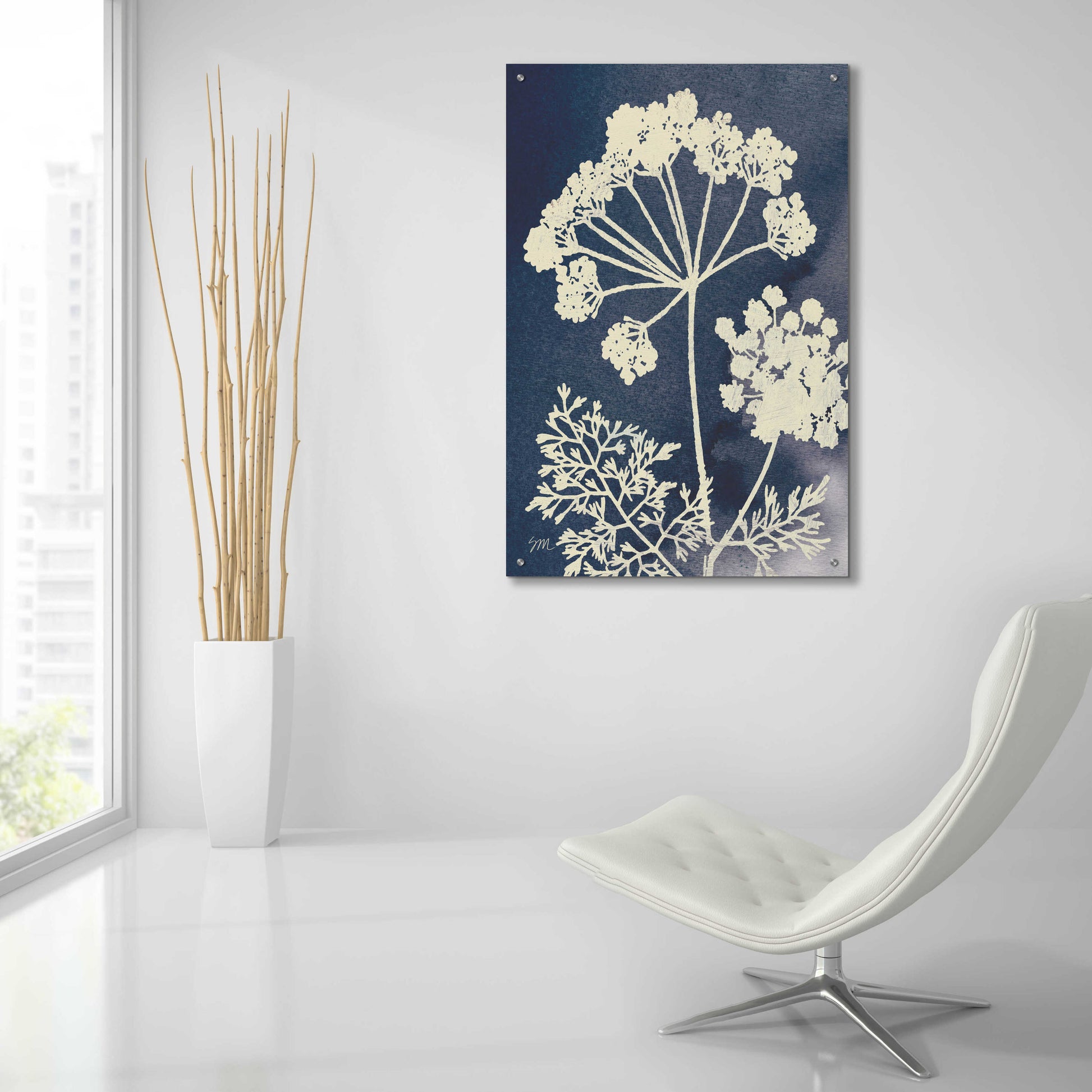 Epic Art 'Dark Blue Sky Garden II' by Studio Mousseau, Acrylic Glass Wall Art,24x36