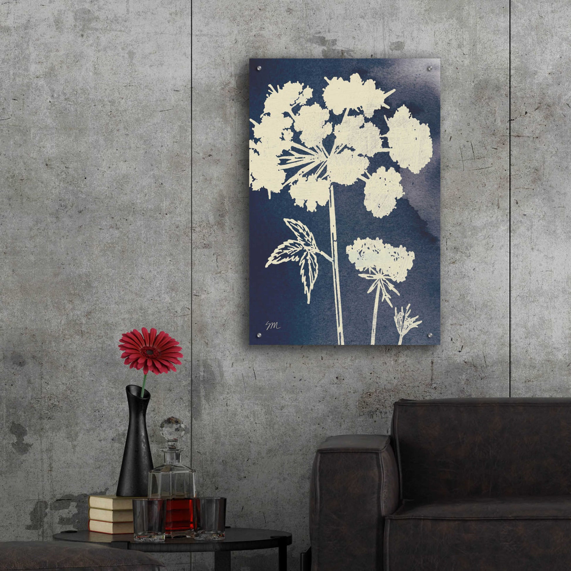 Epic Art 'Dark Blue Sky Garden III' by Studio Mousseau, Acrylic Glass Wall Art,24x36