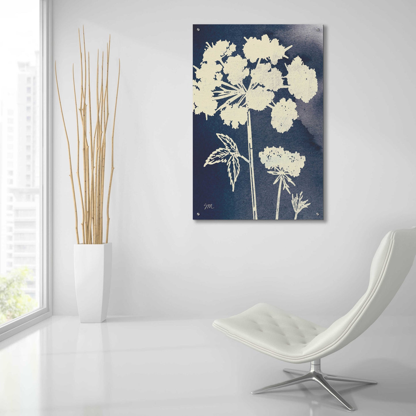 Epic Art 'Dark Blue Sky Garden III' by Studio Mousseau, Acrylic Glass Wall Art,24x36