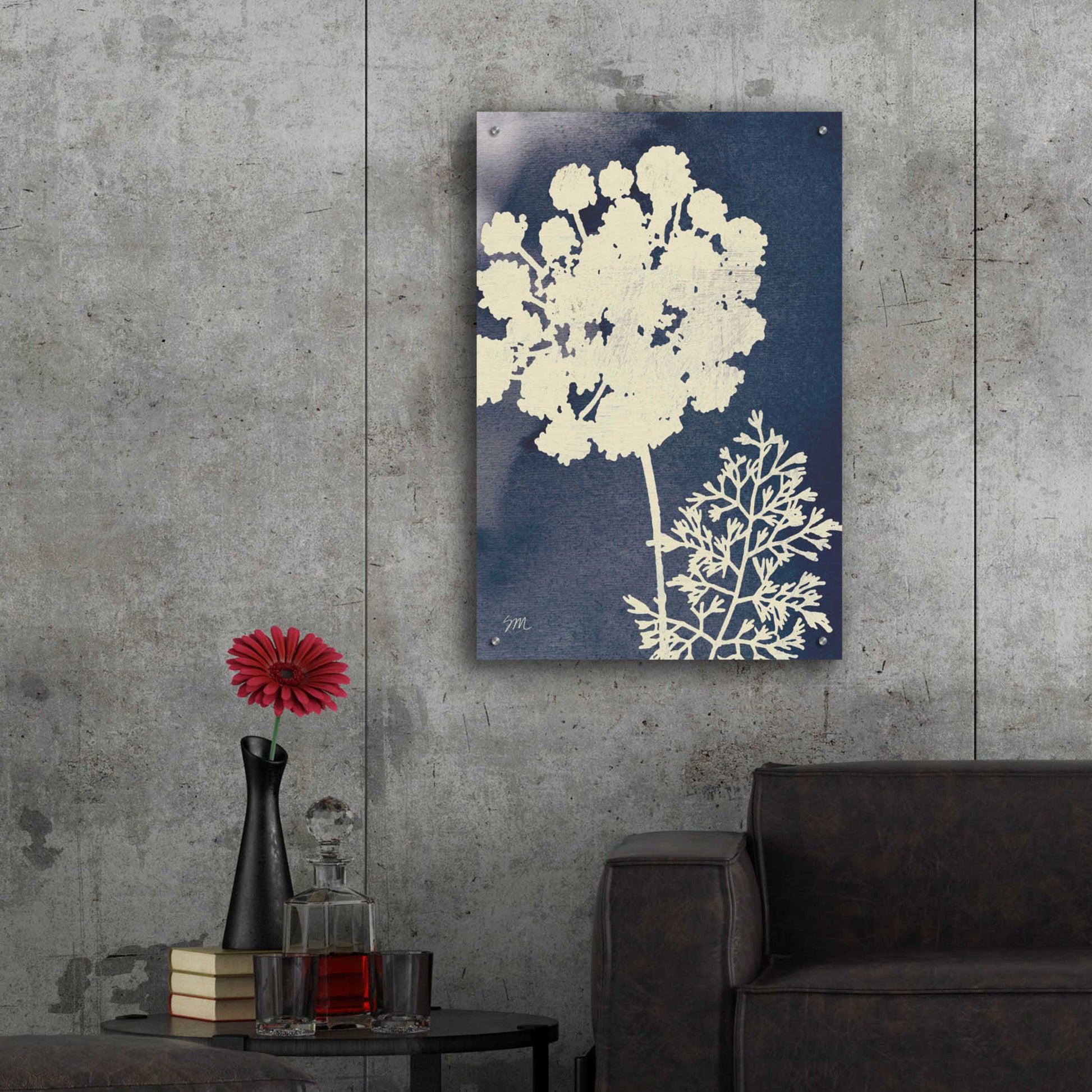 Epic Art 'Dark Blue Sky Garden IV' by Studio Mousseau, Acrylic Glass Wall Art,24x36