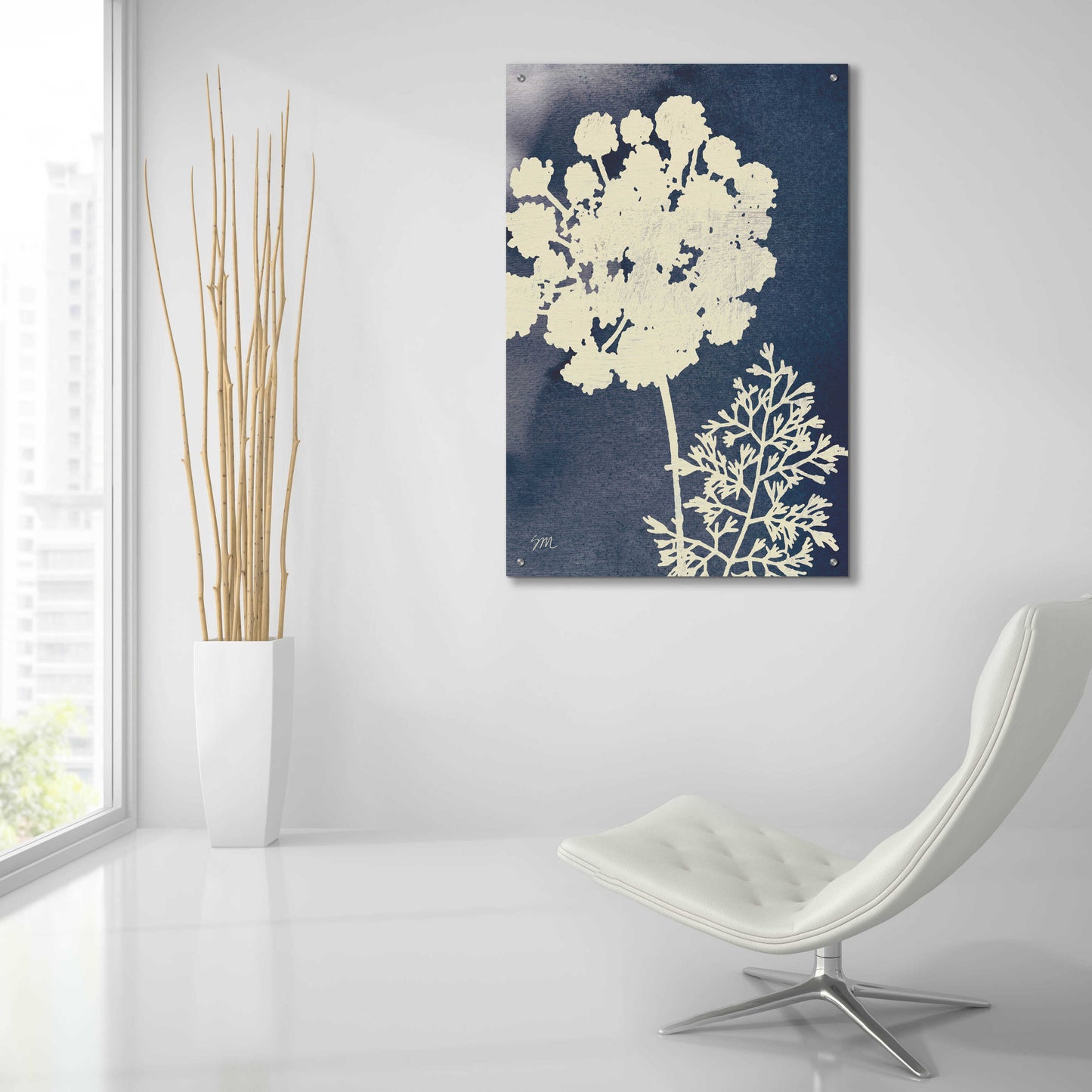 Epic Art 'Dark Blue Sky Garden IV' by Studio Mousseau, Acrylic Glass Wall Art,24x36