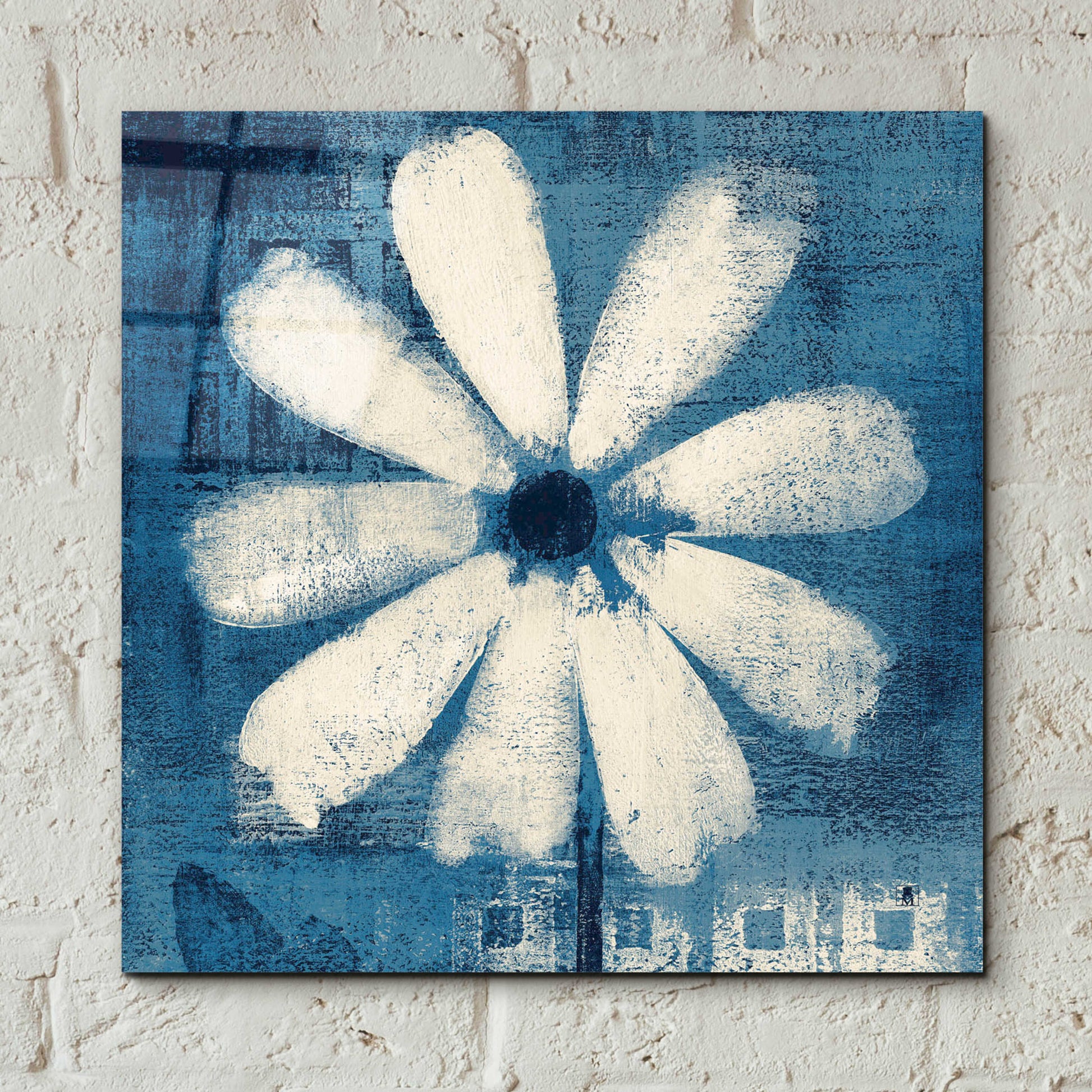 Epic Art 'Daisy for Belinda Blue' by Studio Mousseau, Acrylic Glass Wall Art,12x12