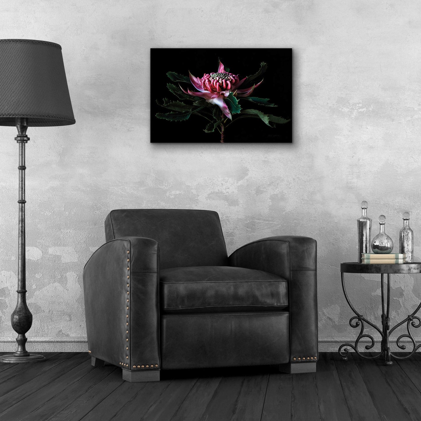 Epic Art 'Salmon Waratah I' by Elise Catterall, Acrylic Glass Wall Art,24x16