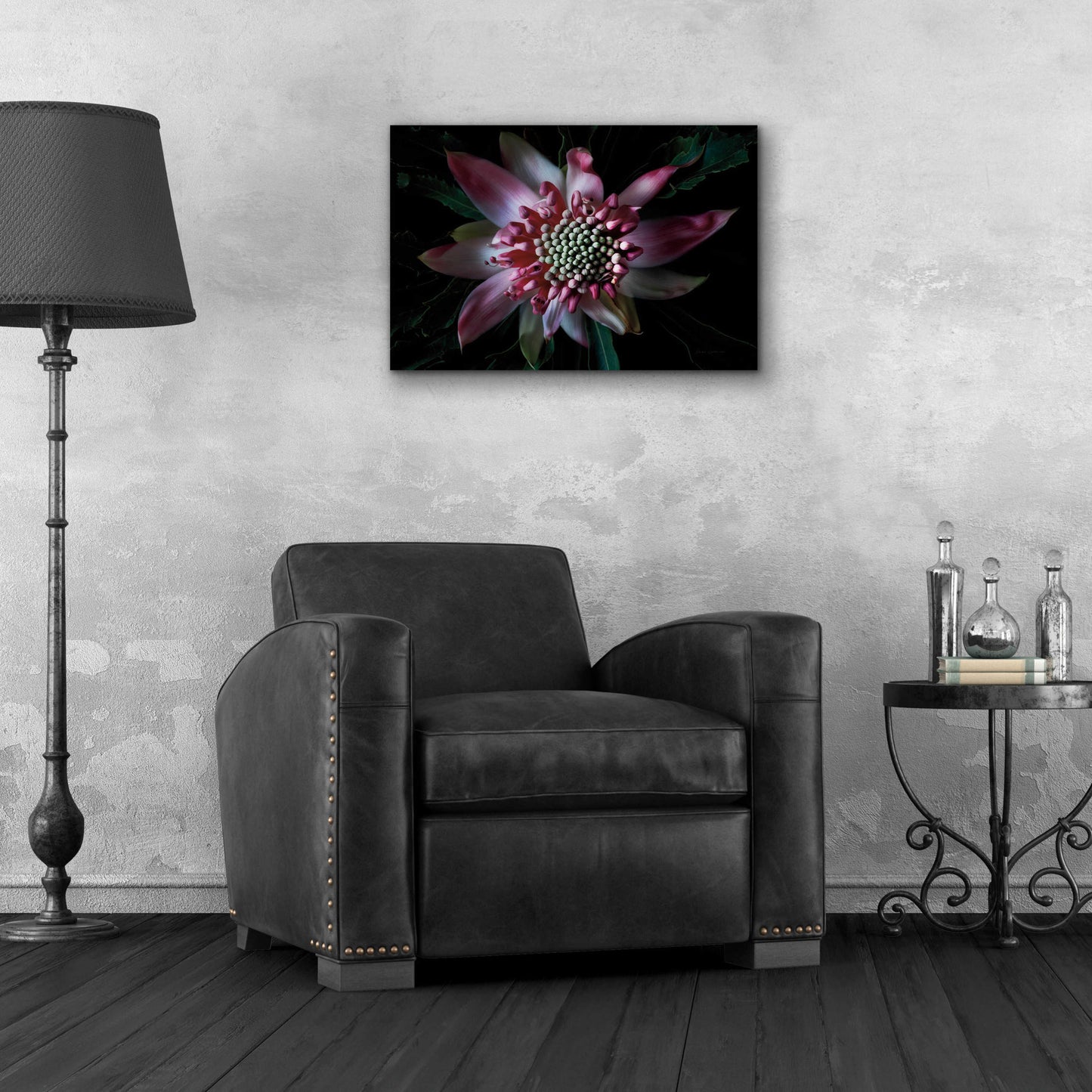 Epic Art 'Salmon Waratah II' by Elise Catterall, Acrylic Glass Wall Art,24x16