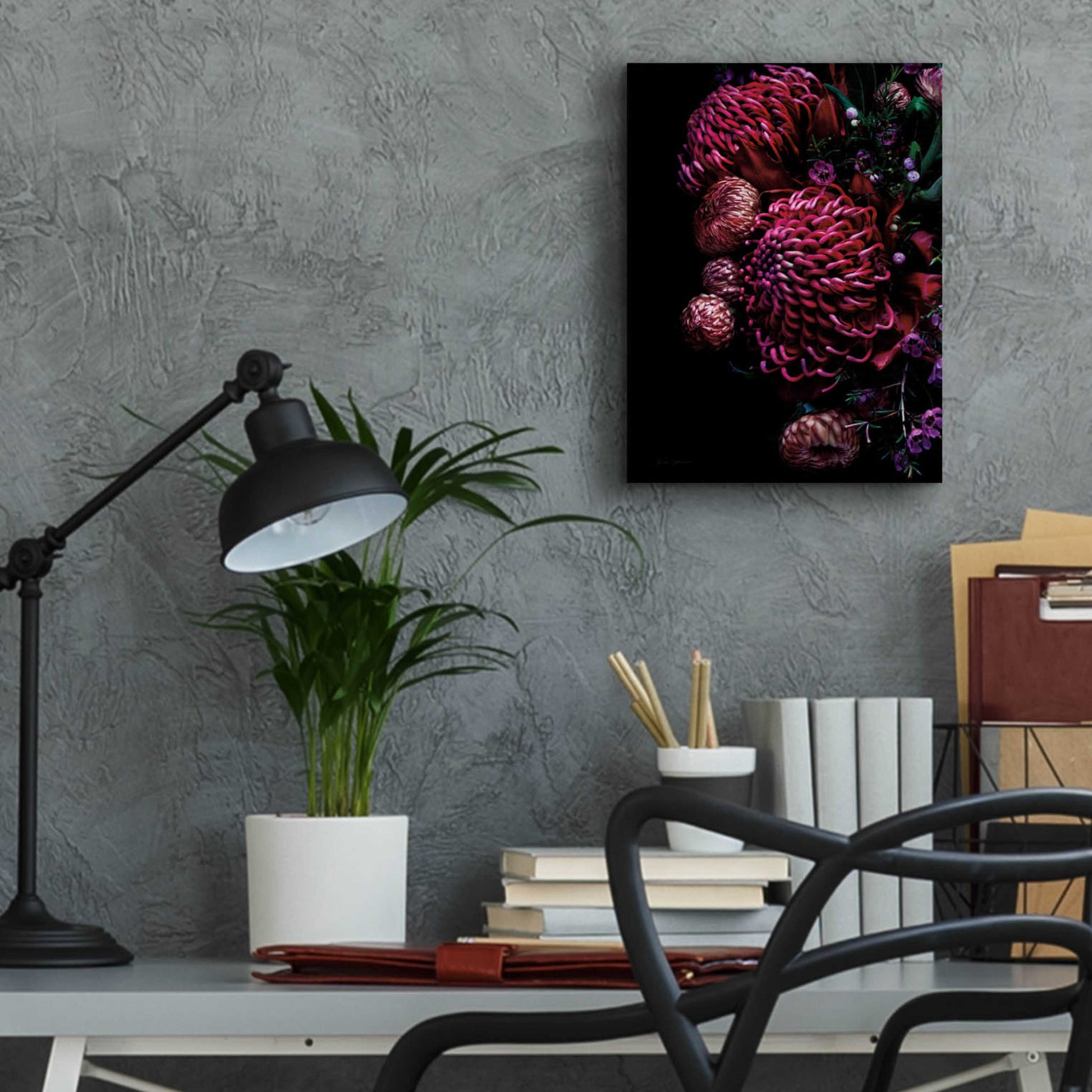 Epic Art 'Waratah Bouquet' by Elise Catterall, Acrylic Glass Wall Art,12x16