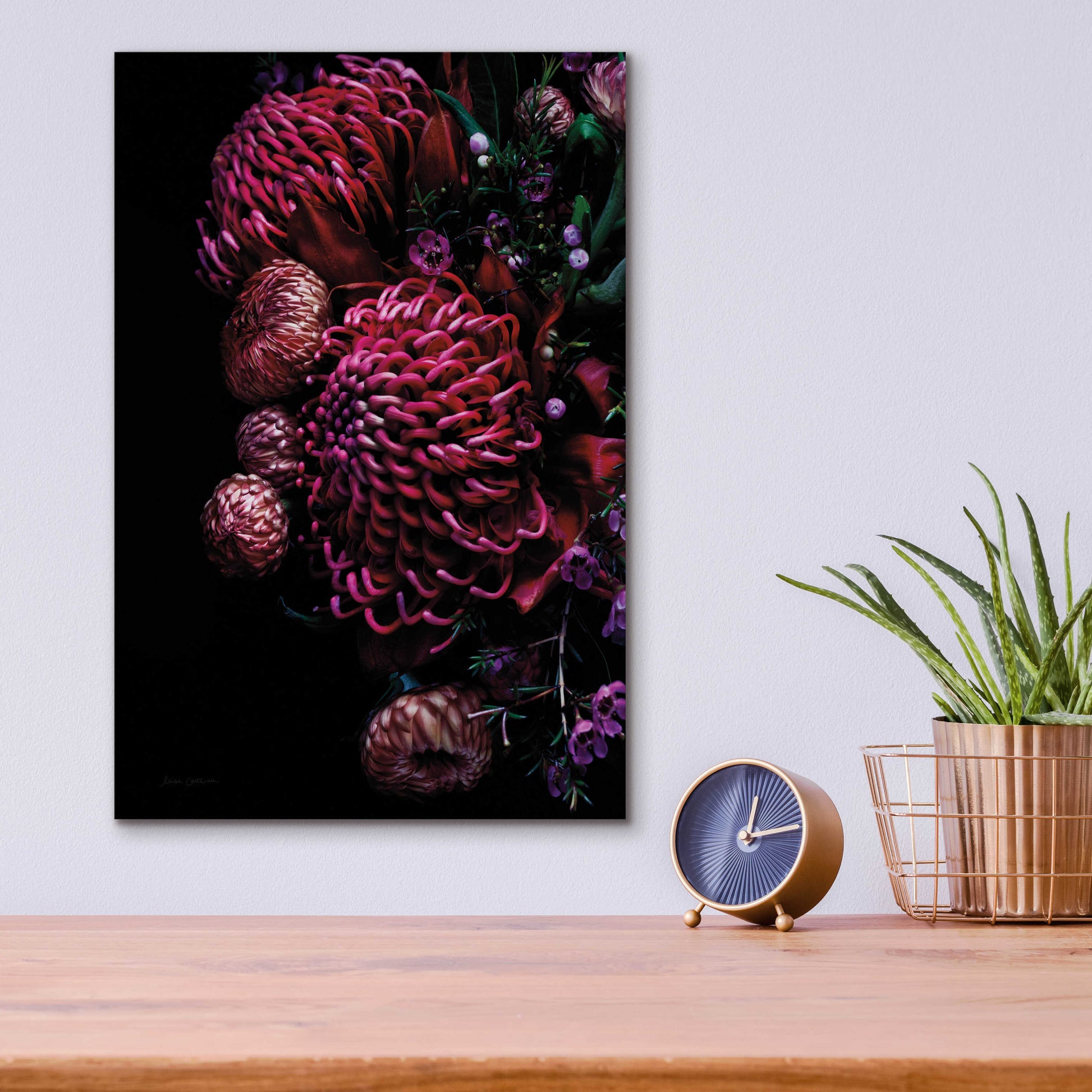 Epic Art 'Waratah Bouquet' by Elise Catterall, Acrylic Glass Wall Art,12x16