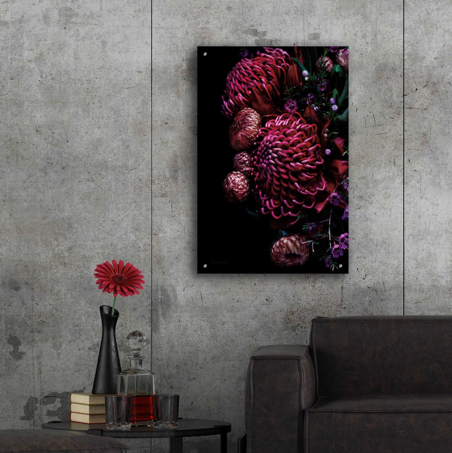 Epic Art 'Waratah Bouquet' by Elise Catterall, Acrylic Glass Wall Art,24x36