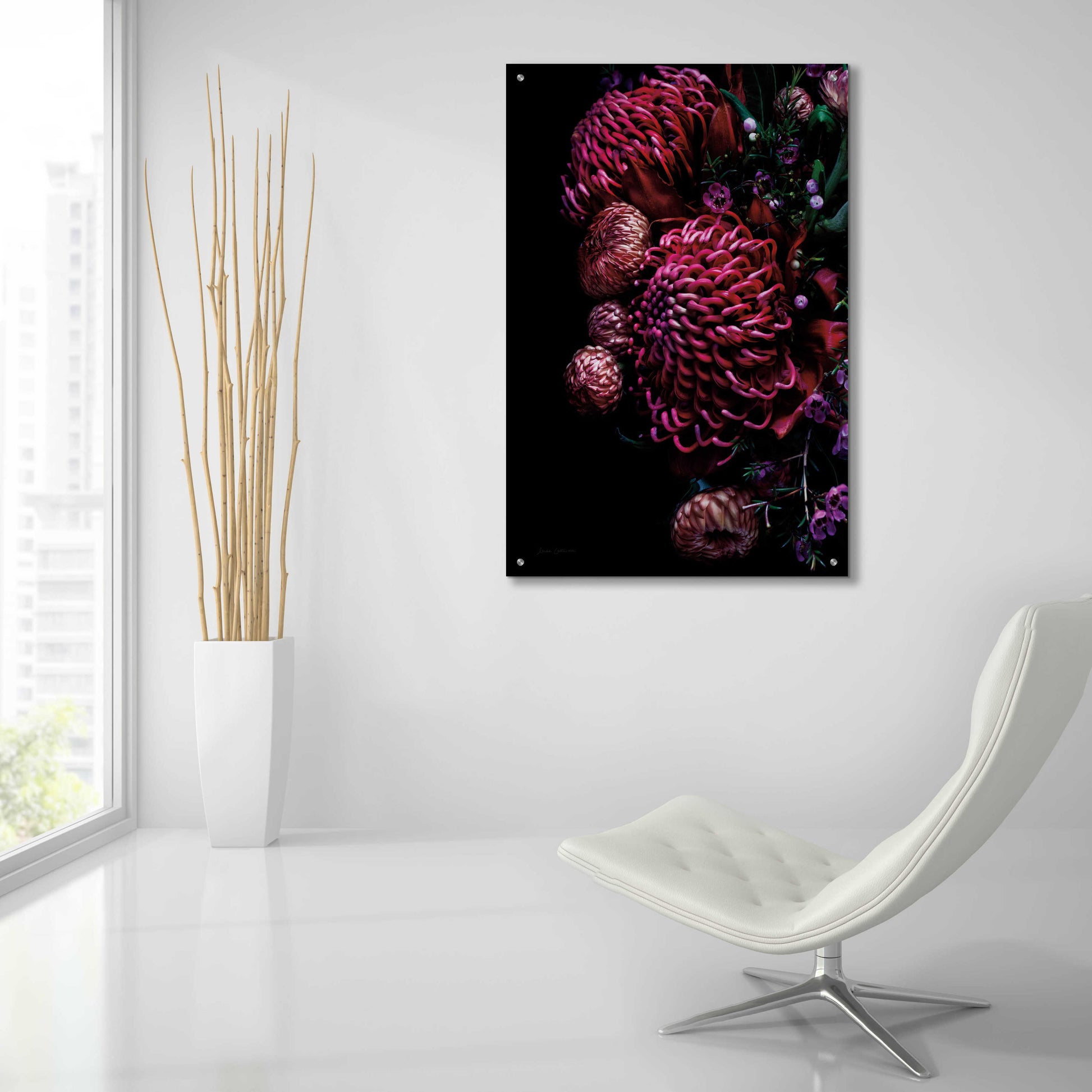 Epic Art 'Waratah Bouquet' by Elise Catterall, Acrylic Glass Wall Art,24x36