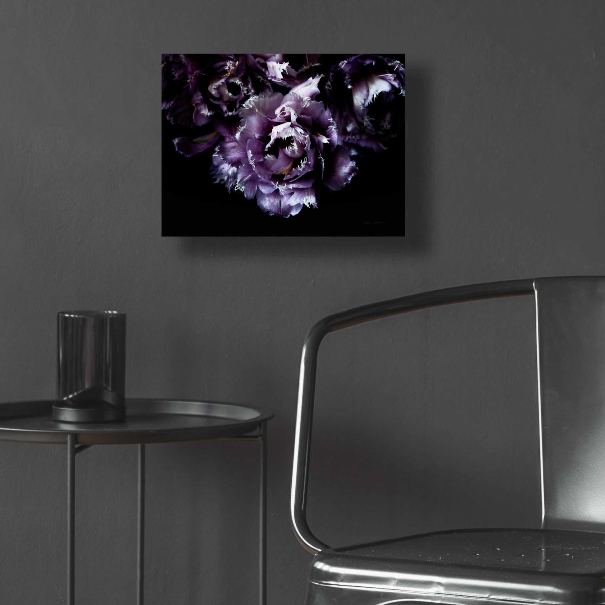 Epic Art 'Purple Fringed Tulips II' by Elise Catterall, Acrylic Glass Wall Art,16x12