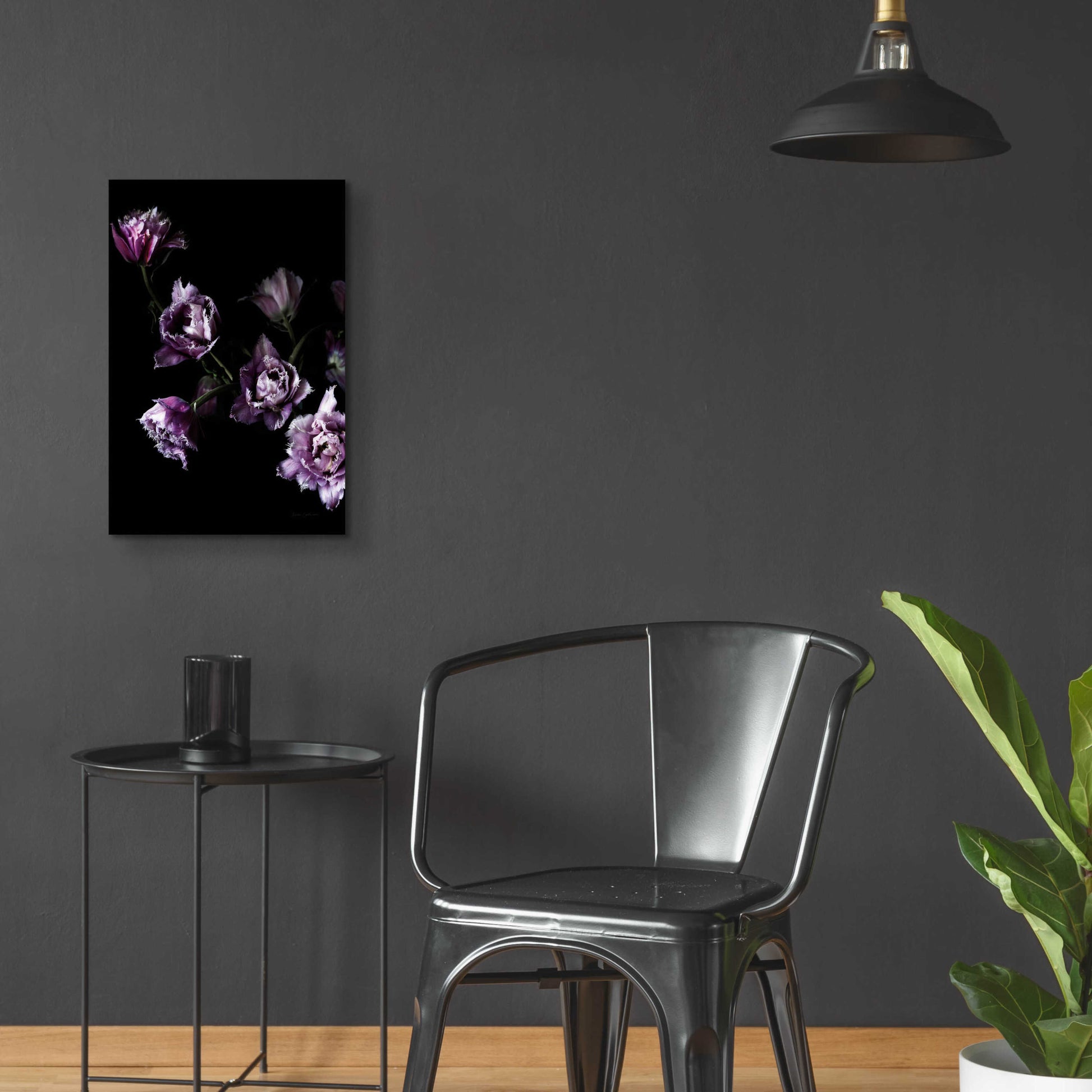 Epic Art 'Purple Fringed Tulips III' by Elise Catterall, Acrylic Glass Wall Art,16x24