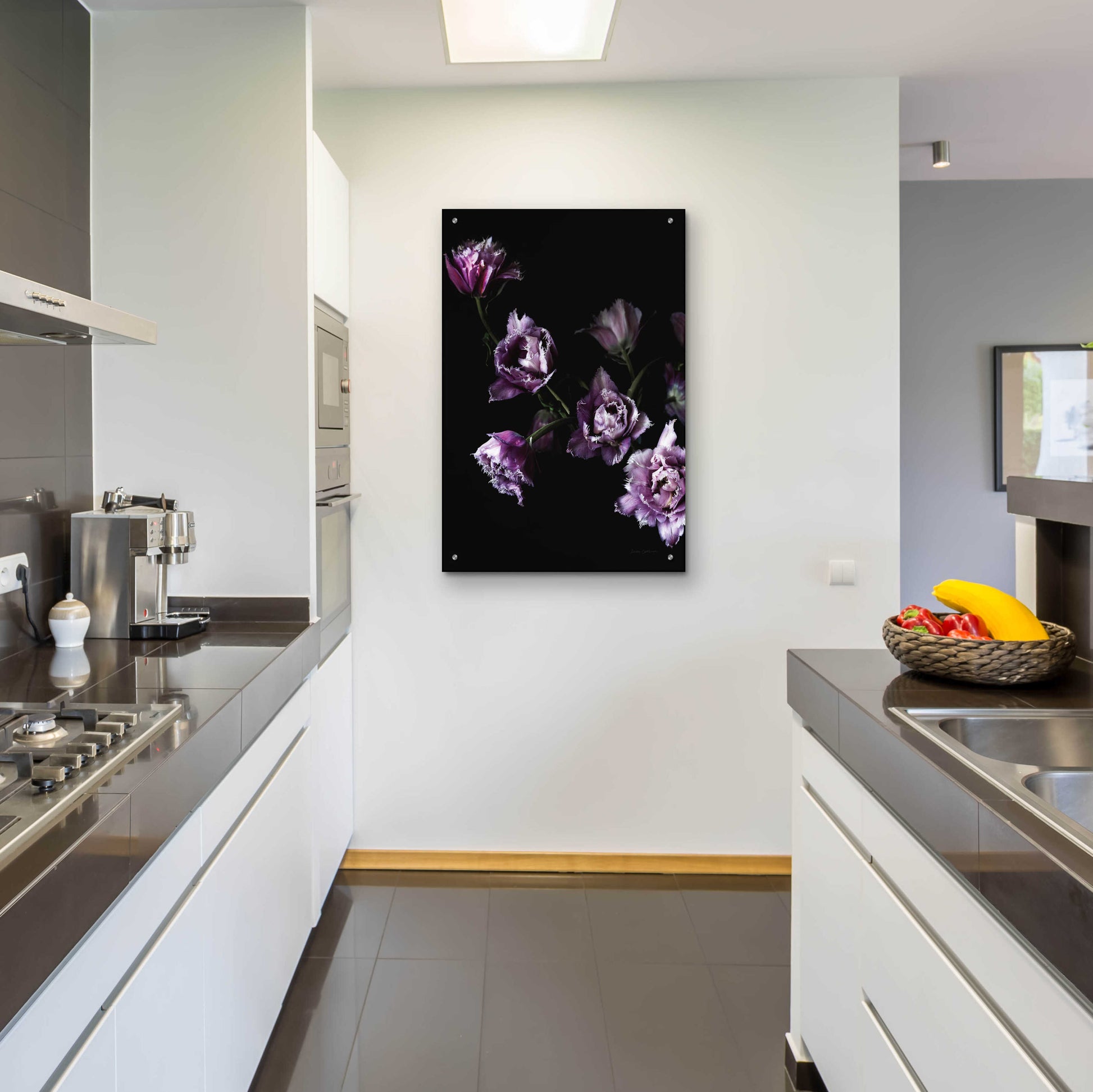 Epic Art 'Purple Fringed Tulips III' by Elise Catterall, Acrylic Glass Wall Art,24x36