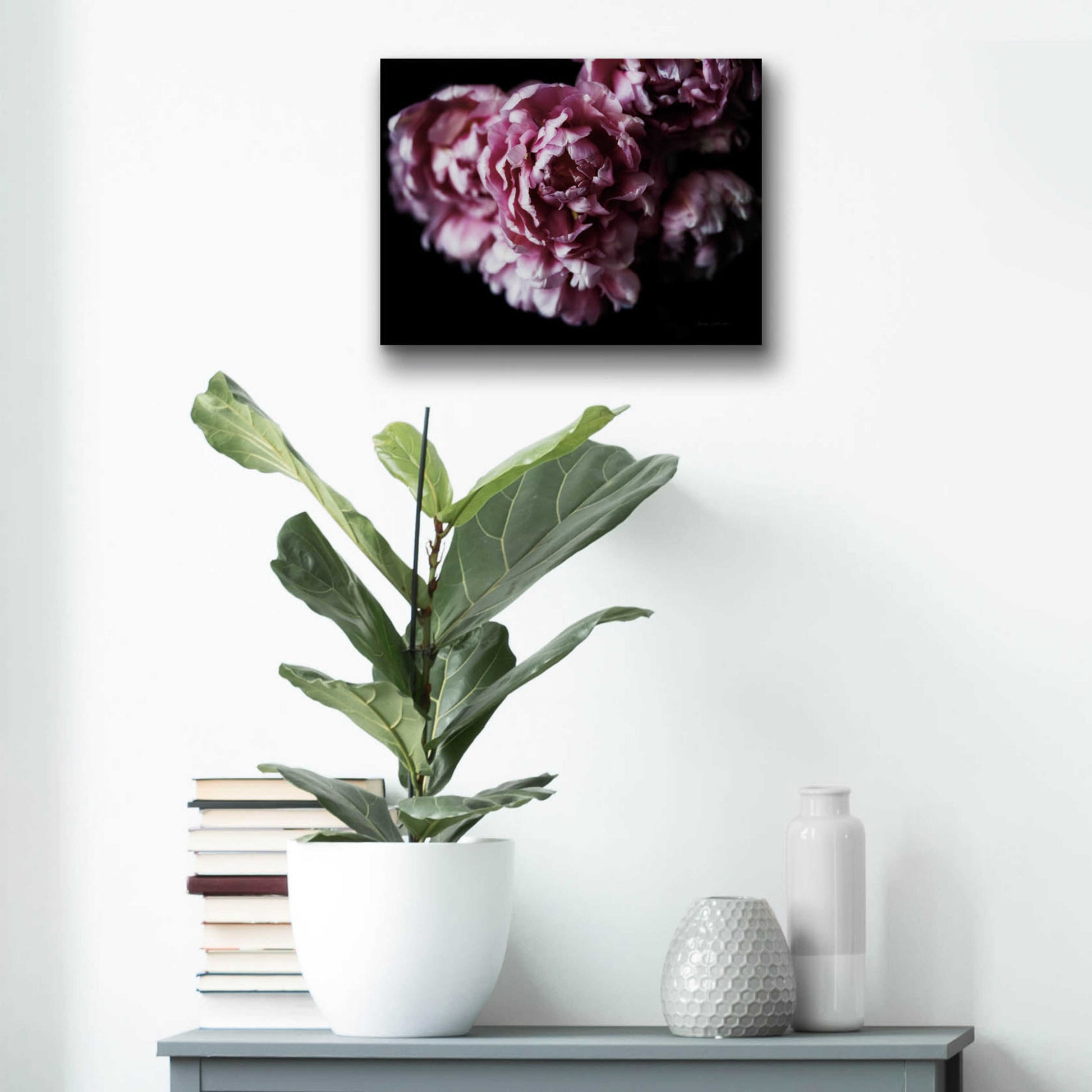 Epic Art 'Pink Double Tulips' by Elise Catterall, Acrylic Glass Wall Art,16x12