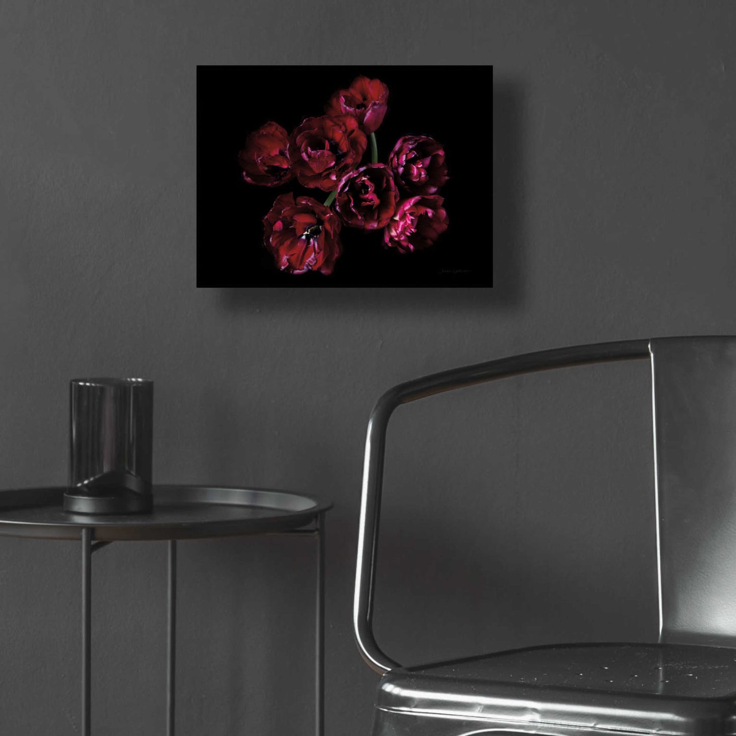 Epic Art 'Red Double Tulips' by Elise Catterall, Acrylic Glass Wall Art,16x12