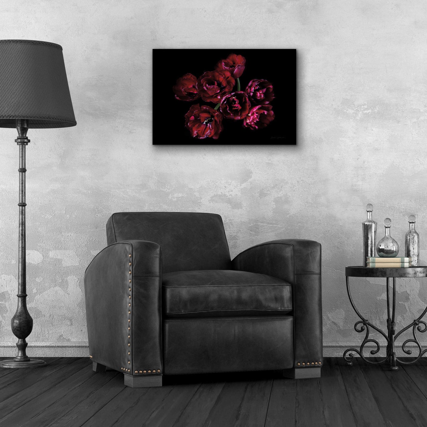 Epic Art 'Red Double Tulips' by Elise Catterall, Acrylic Glass Wall Art,24x16