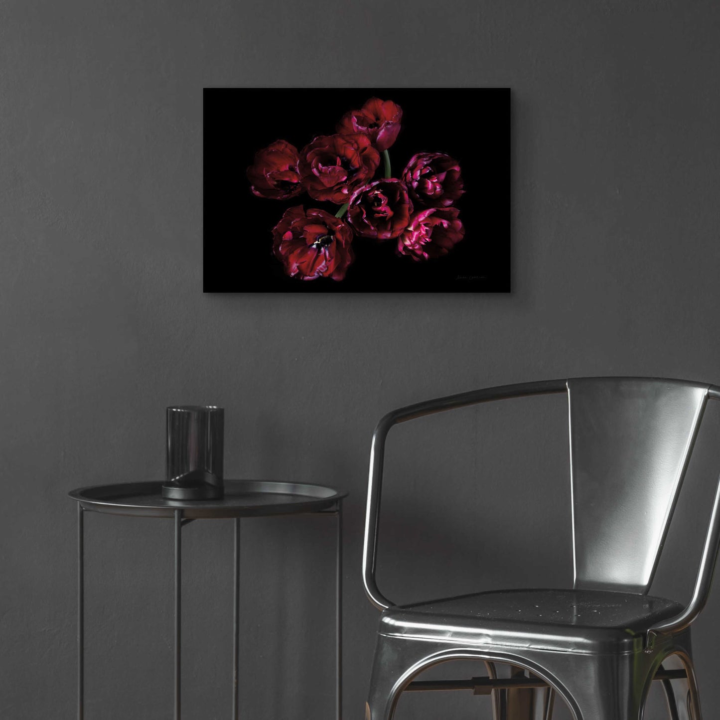 Epic Art 'Red Double Tulips' by Elise Catterall, Acrylic Glass Wall Art,24x16