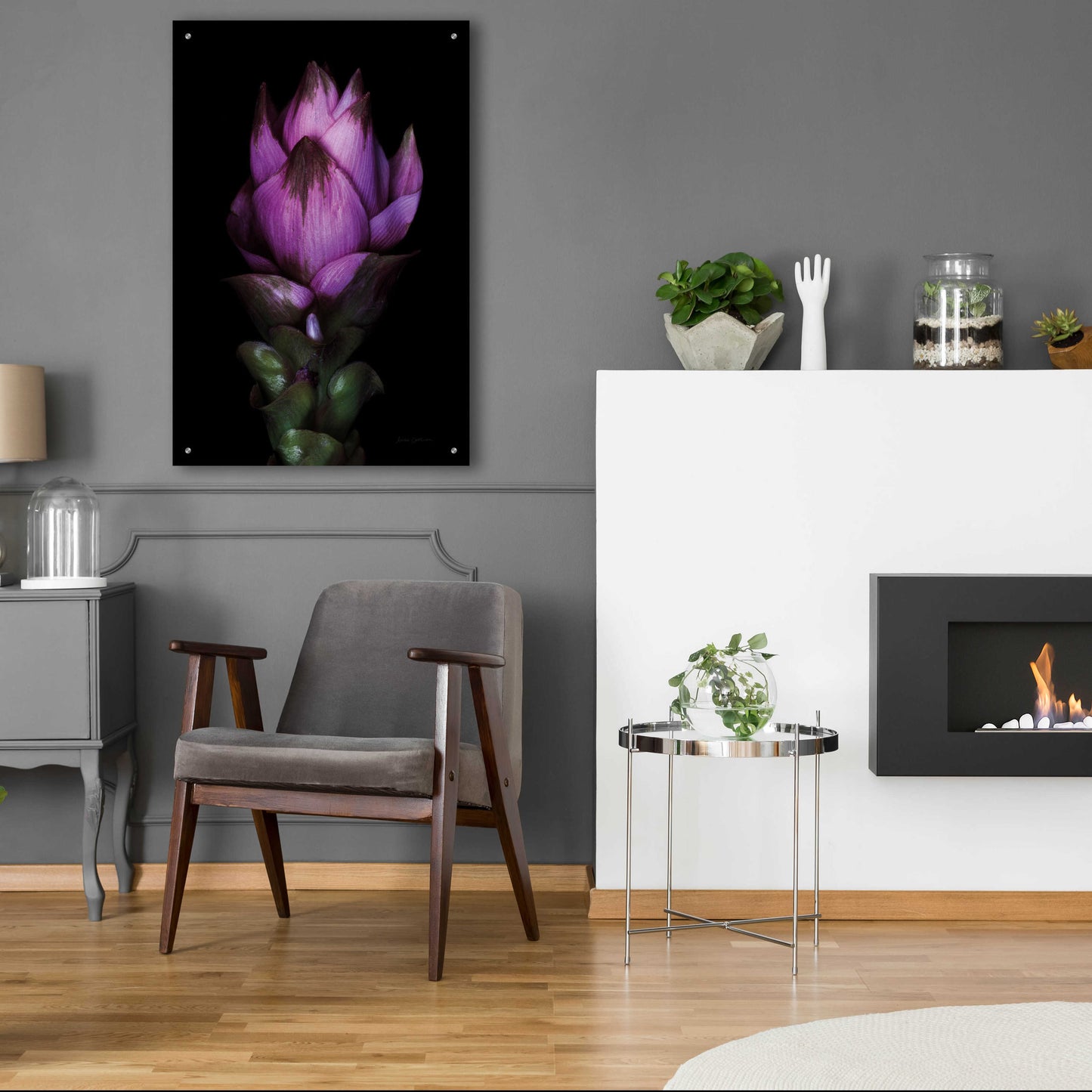 Epic Art 'Siam Tulip' by Elise Catterall, Acrylic Glass Wall Art,24x36