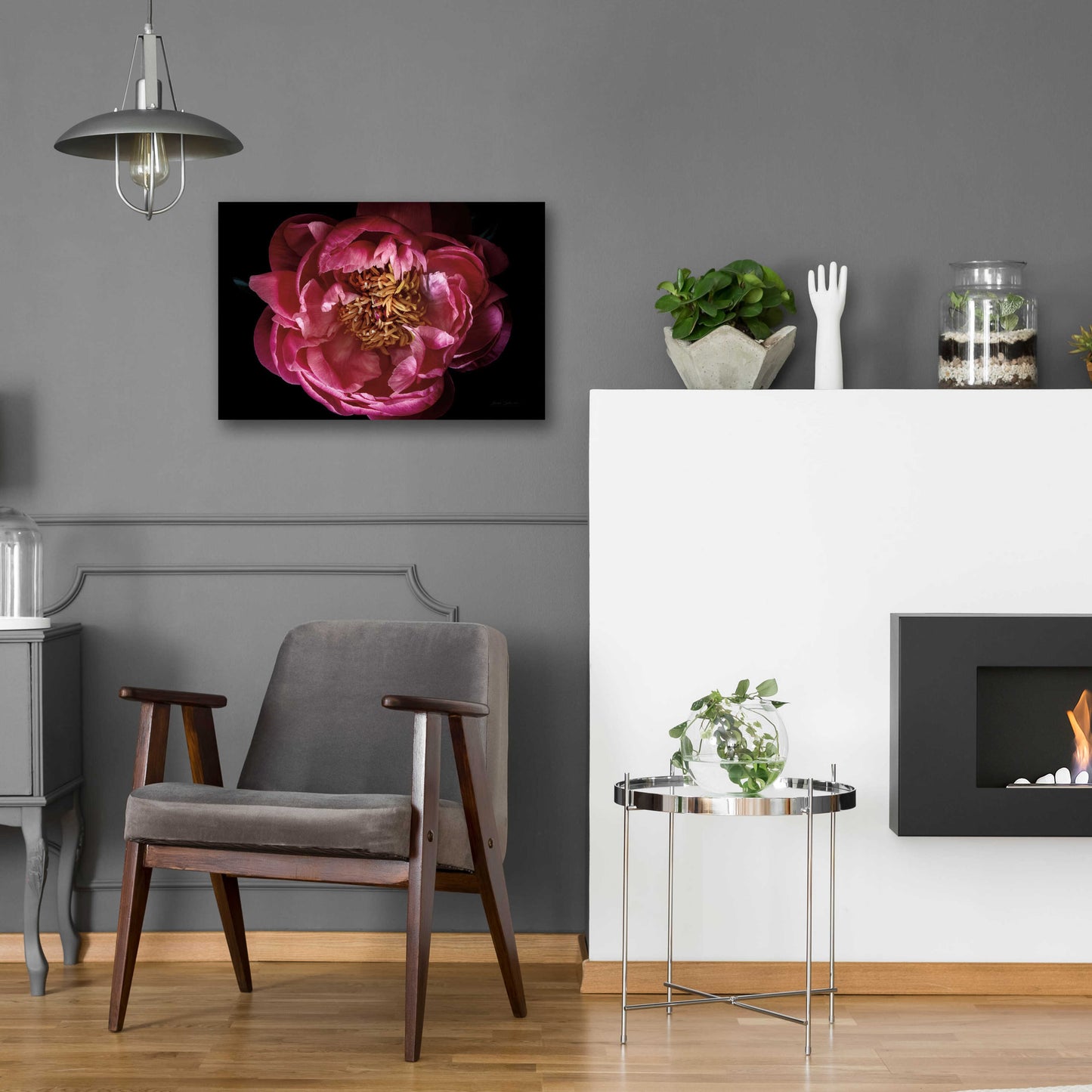 Epic Art 'Coral Peony' by Elise Catterall, Acrylic Glass Wall Art,24x16