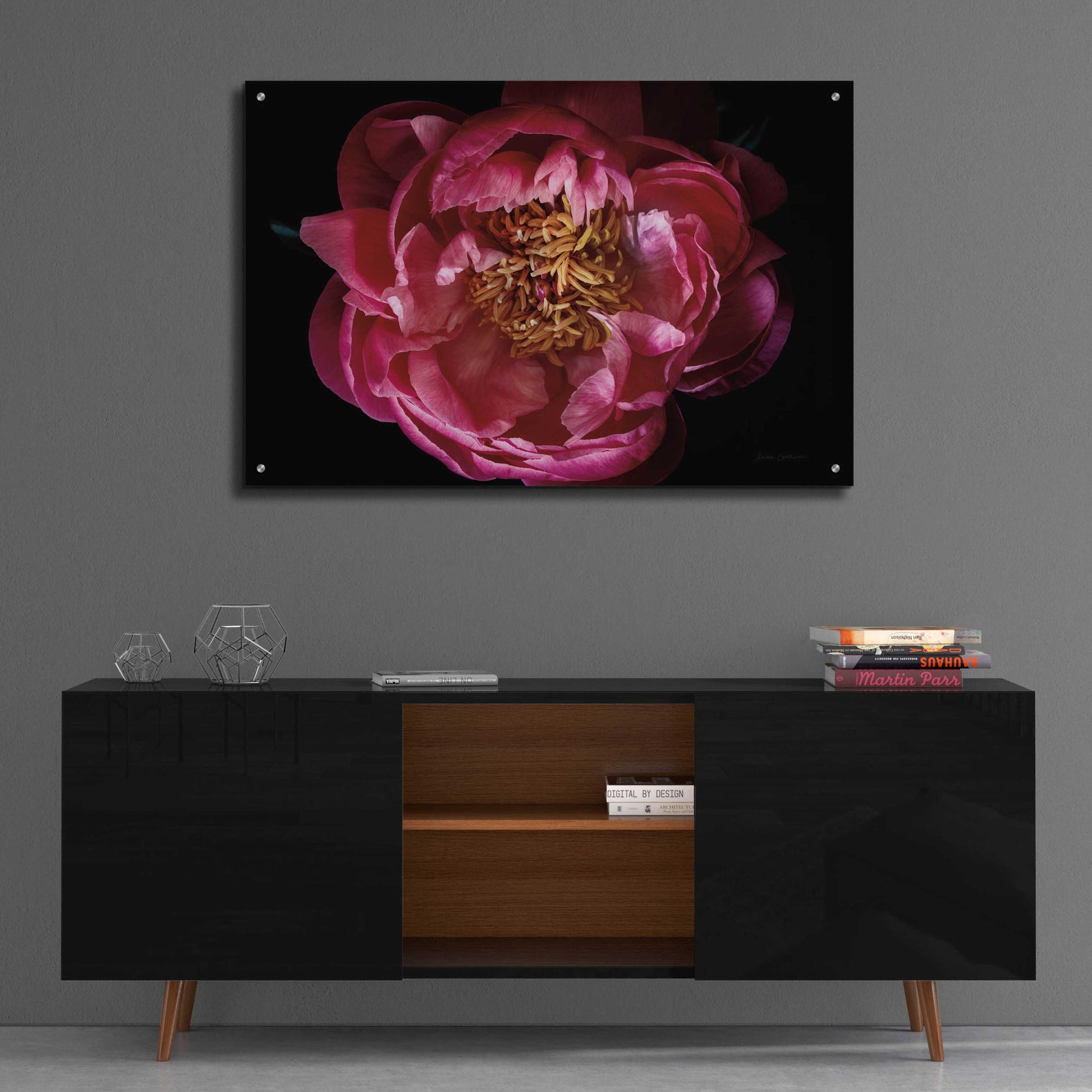 Epic Art 'Coral Peony' by Elise Catterall, Acrylic Glass Wall Art,36x24