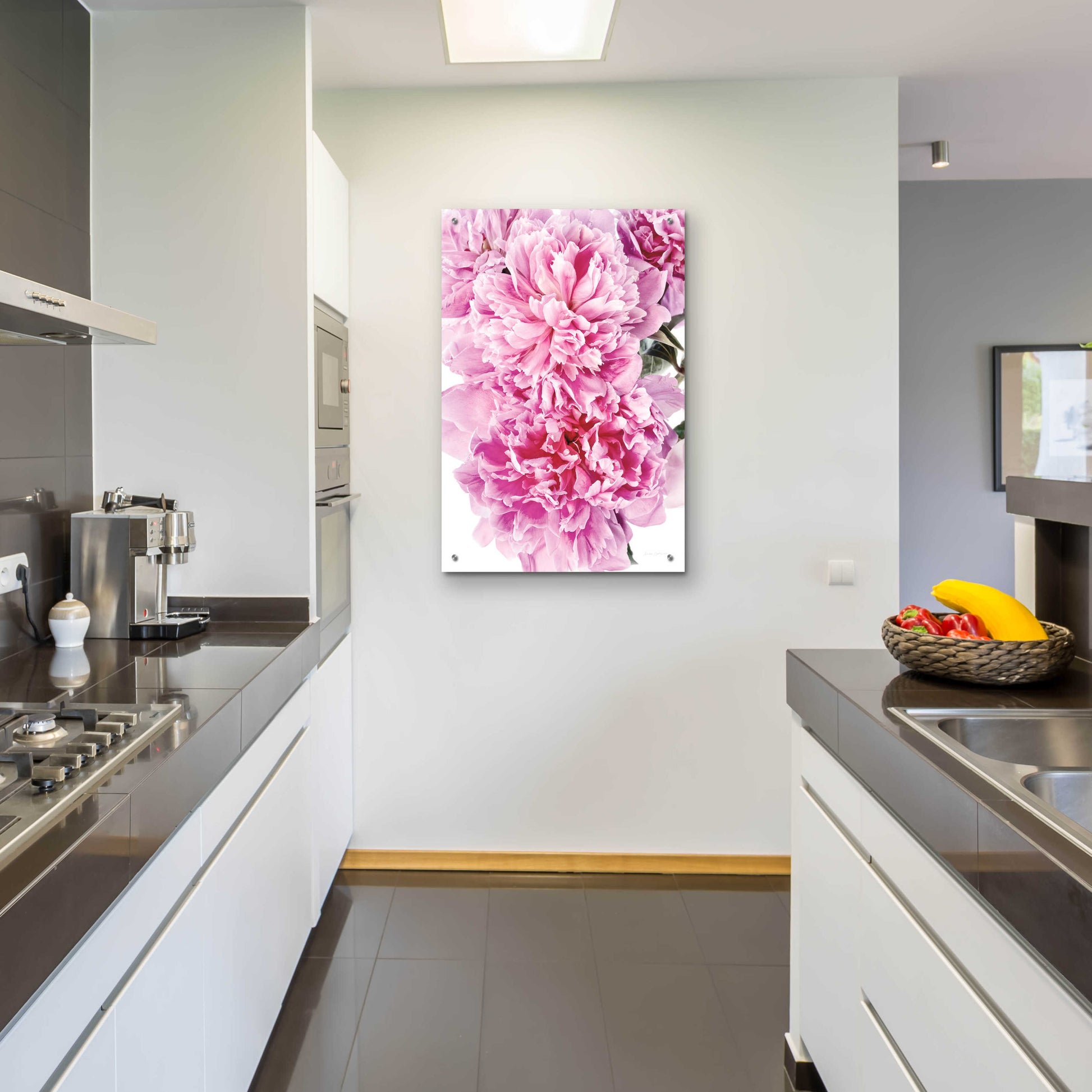 Epic Art 'Pink Peony Cluster' by Elise Catterall, Acrylic Glass Wall Art,24x36