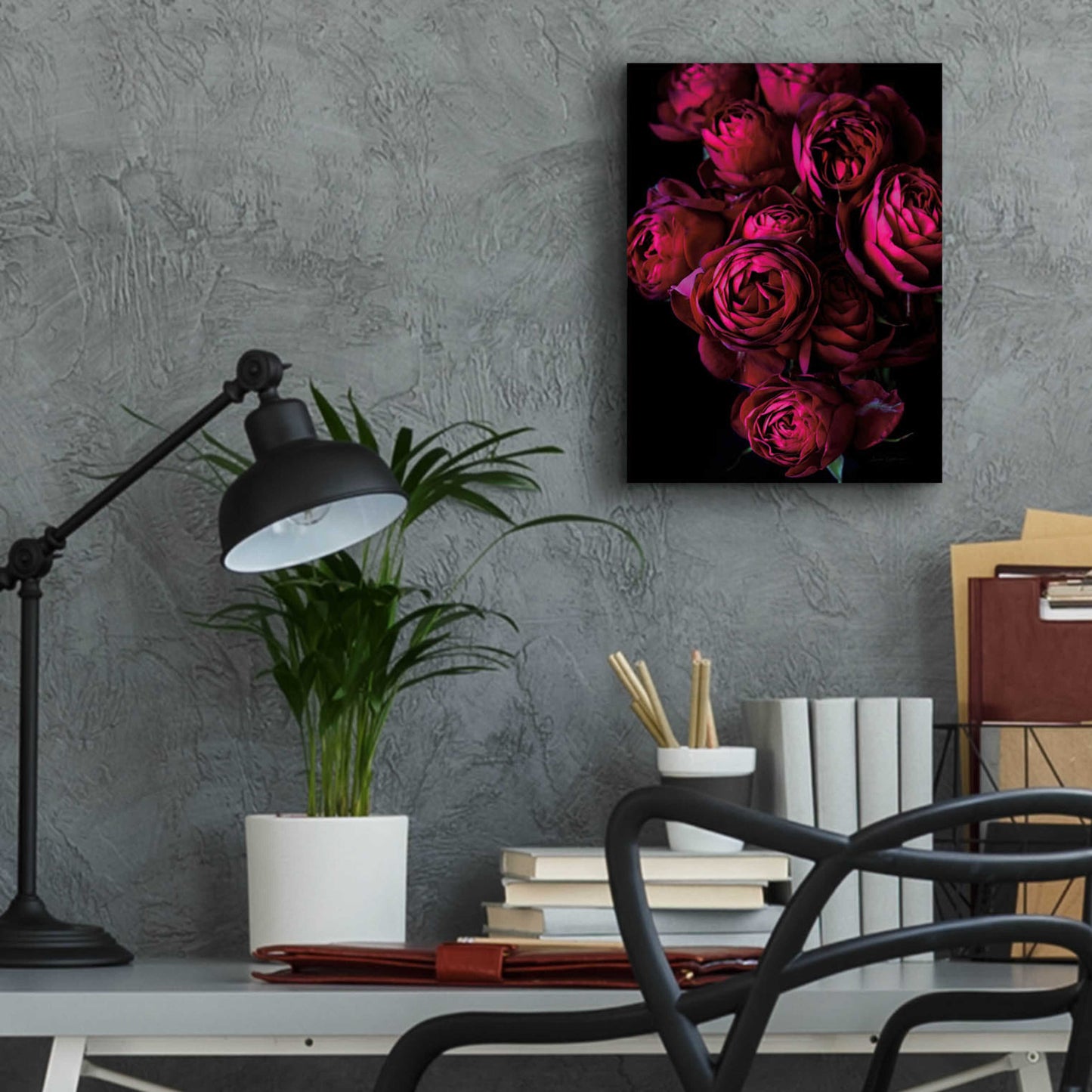 Epic Art 'Cabbage Roses' by Elise Catterall, Acrylic Glass Wall Art,12x16