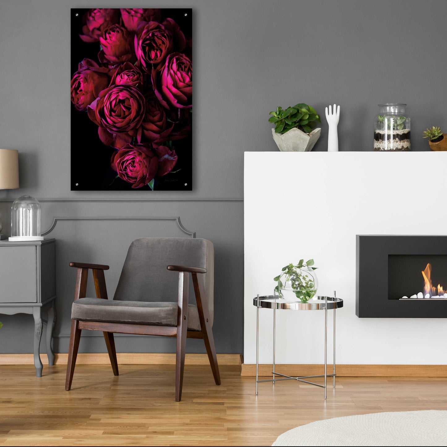 Epic Art 'Cabbage Roses' by Elise Catterall, Acrylic Glass Wall Art,24x36