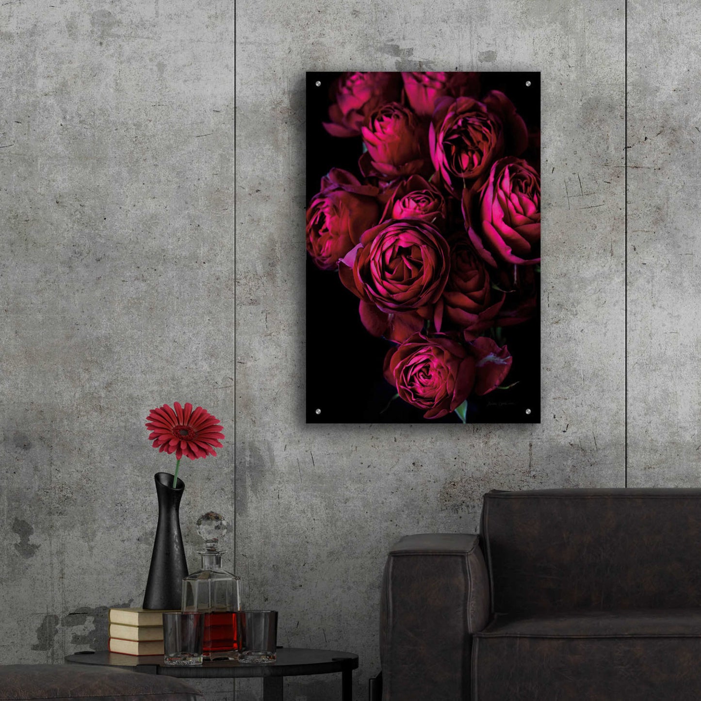 Epic Art 'Cabbage Roses' by Elise Catterall, Acrylic Glass Wall Art,24x36