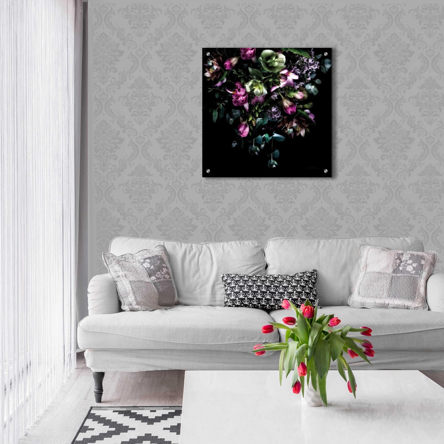 Epic Art 'Hellebores Bouquet' by Elise Catterall, Acrylic Glass Wall Art,24x24