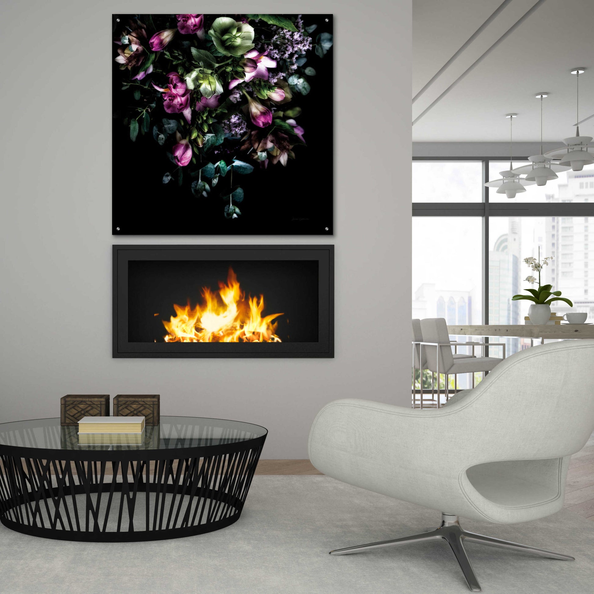 Epic Art 'Hellebores Bouquet' by Elise Catterall, Acrylic Glass Wall Art,36x36