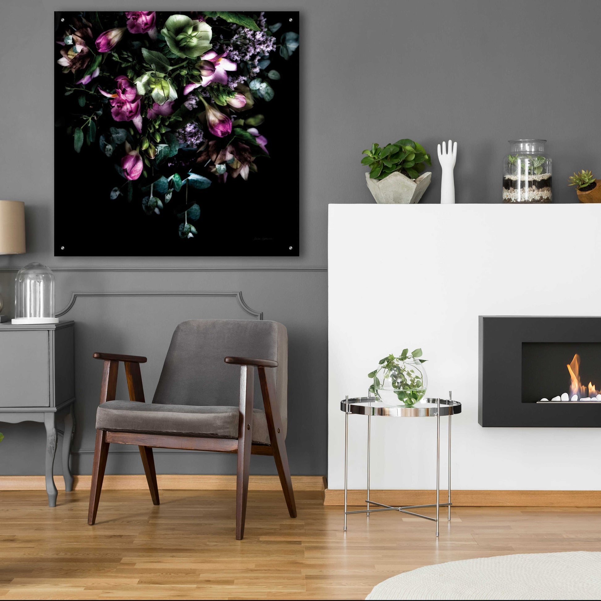 Epic Art 'Hellebores Bouquet' by Elise Catterall, Acrylic Glass Wall Art,36x36