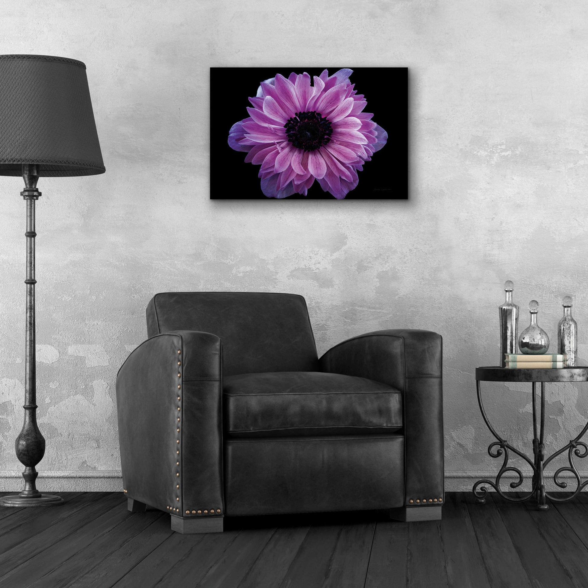 Epic Art 'Purple Anemone' by Elise Catterall, Acrylic Glass Wall Art,24x16