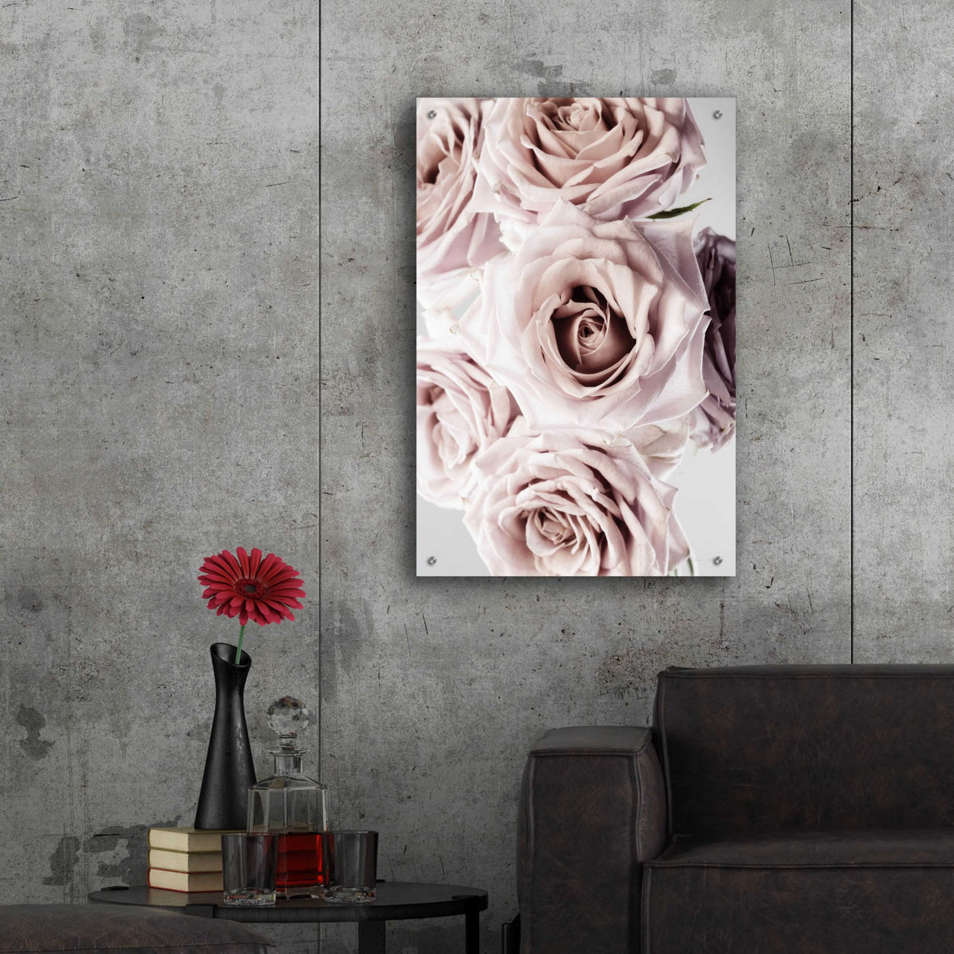 Epic Art 'Dusty Rose Cluster' by Elise Catterall, Acrylic Glass Wall Art,24x36