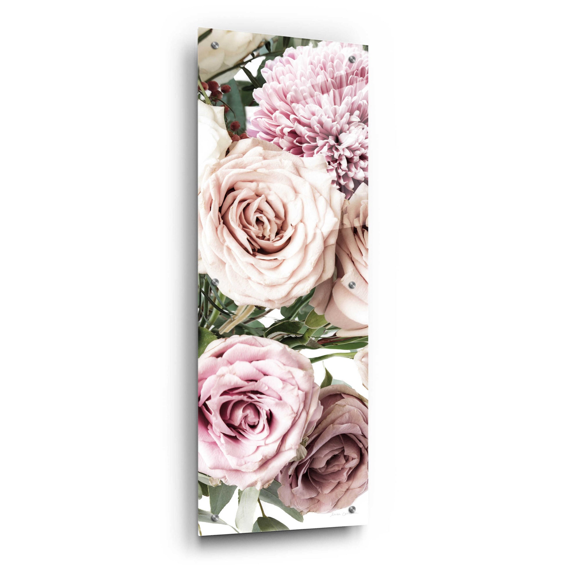 Epic Art 'Pastel Bouquet Crop' by Elise Catterall, Acrylic Glass Wall Art,12x36