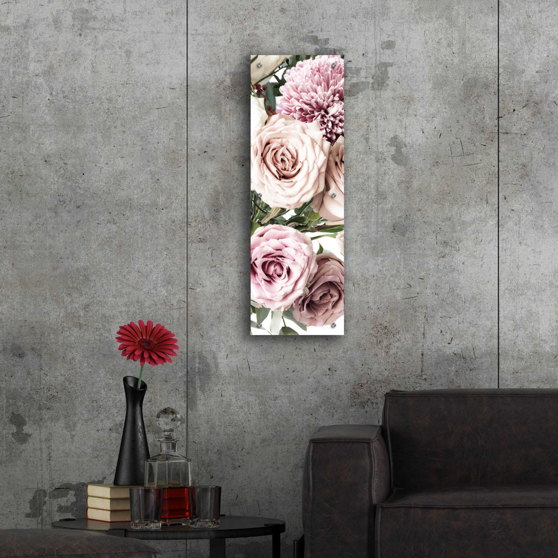 Epic Art 'Pastel Bouquet Crop' by Elise Catterall, Acrylic Glass Wall Art,12x36