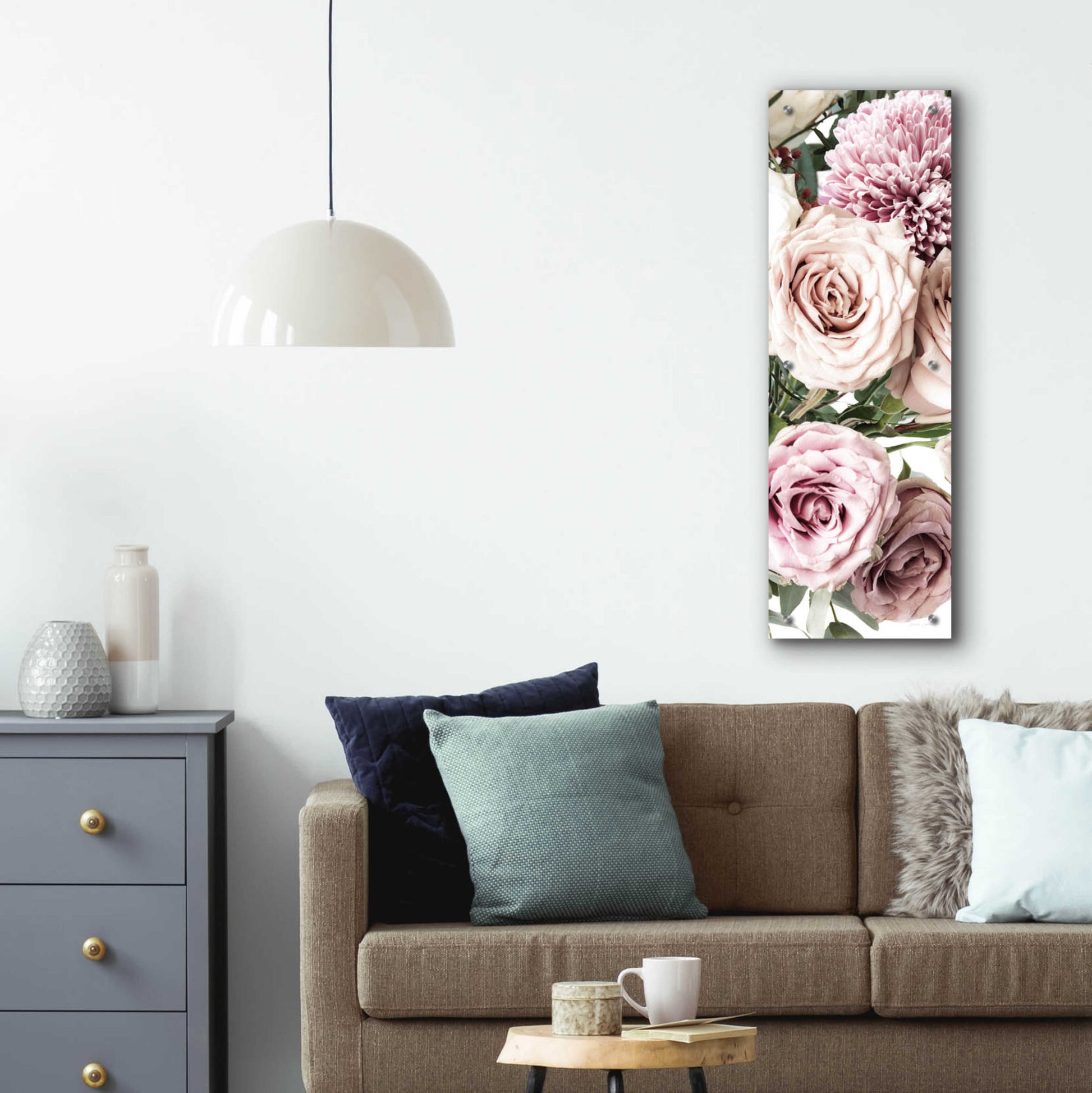 Epic Art 'Pastel Bouquet Crop' by Elise Catterall, Acrylic Glass Wall Art,12x36